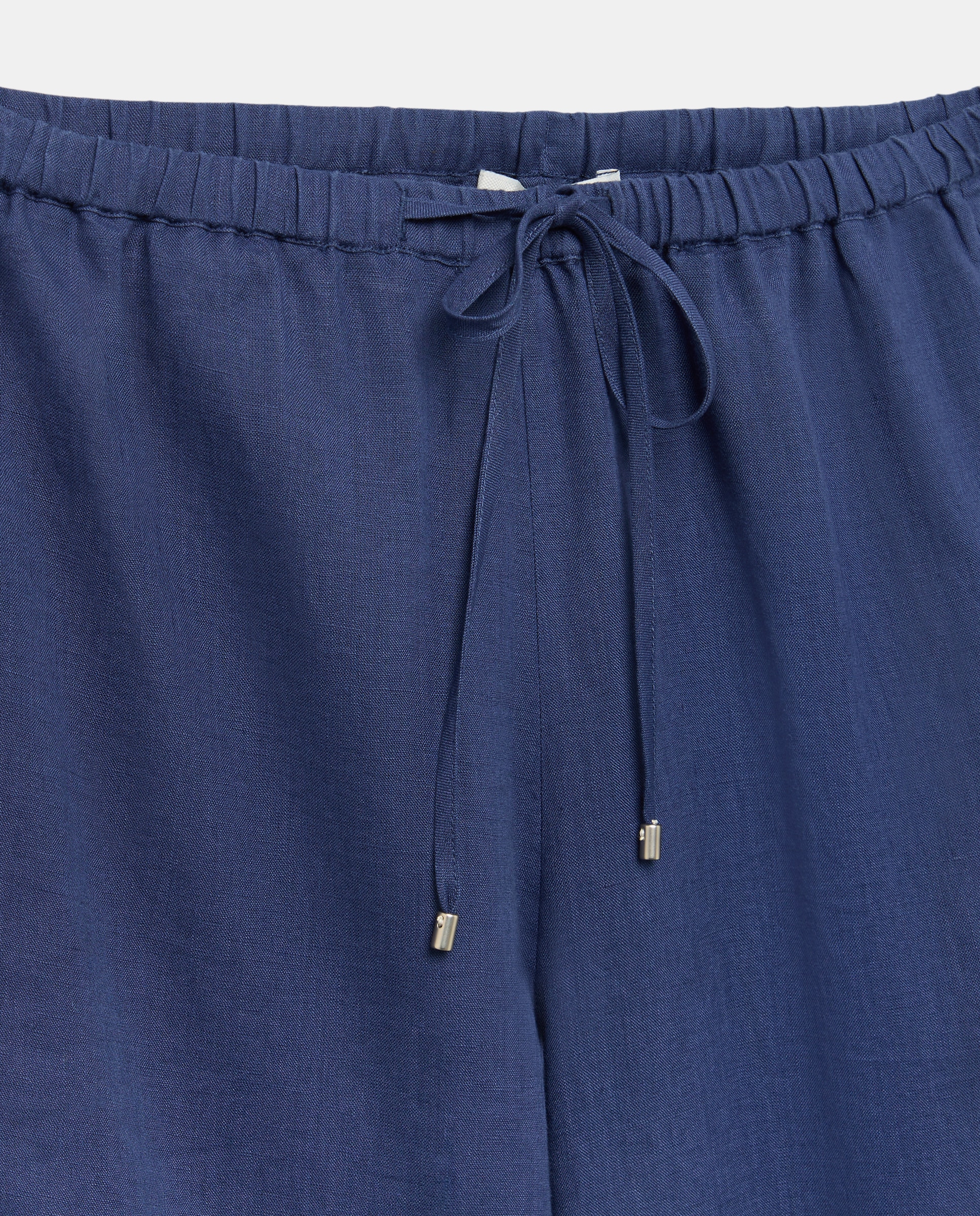 Pantalón ancho liso de mujer lino - Woman El Corte Inglés - Blanco 471 Índigo-6