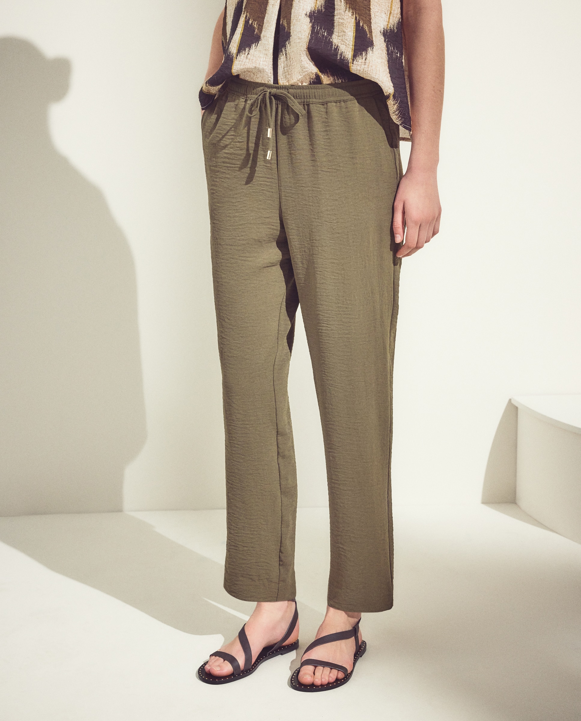 Calças de Pijama com Textura Airflow 520 Caqui-2