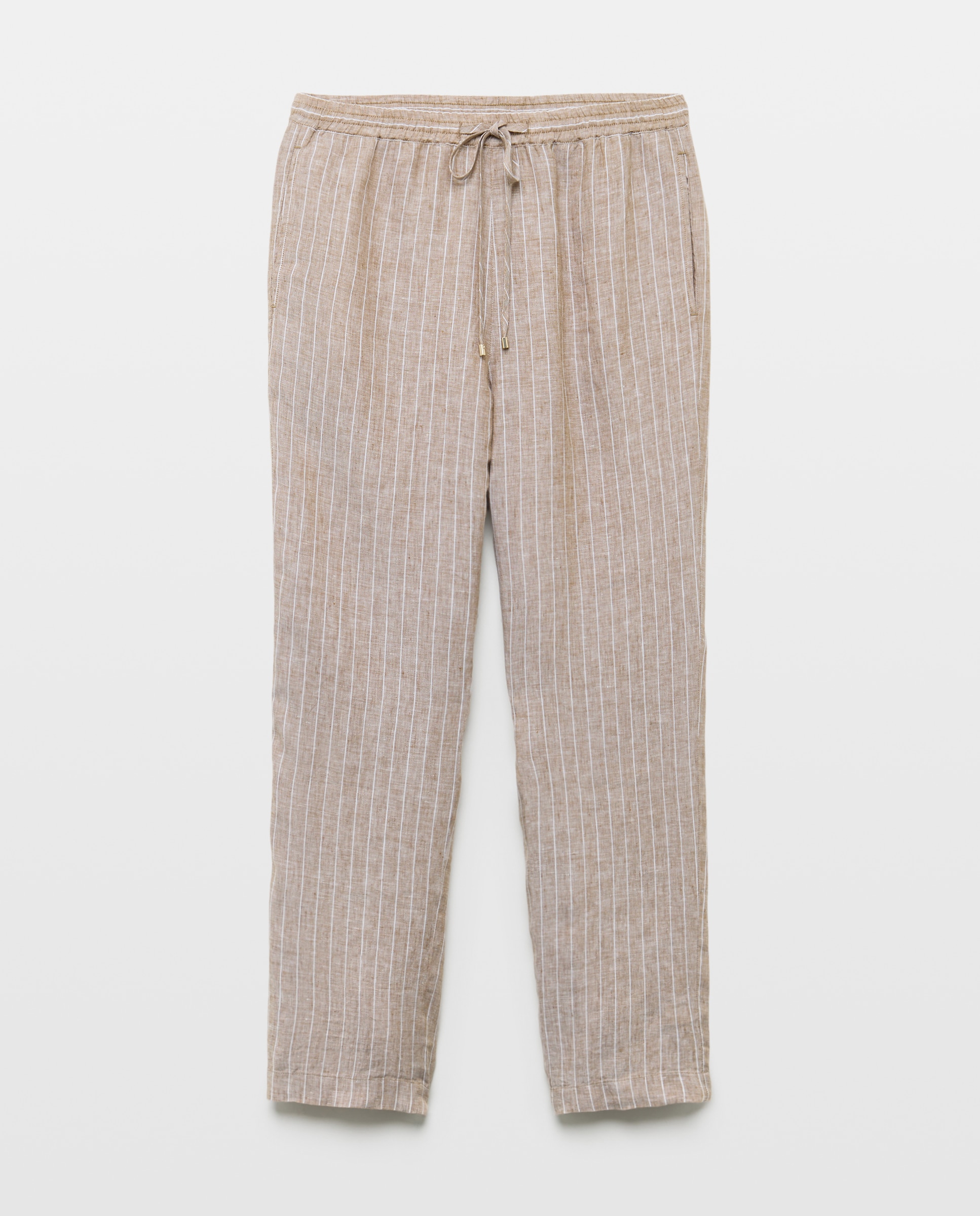 Imagen 4 de Pantalón jogger de mujer liso de lino - Woman El Corte Inglés - Verde Verde