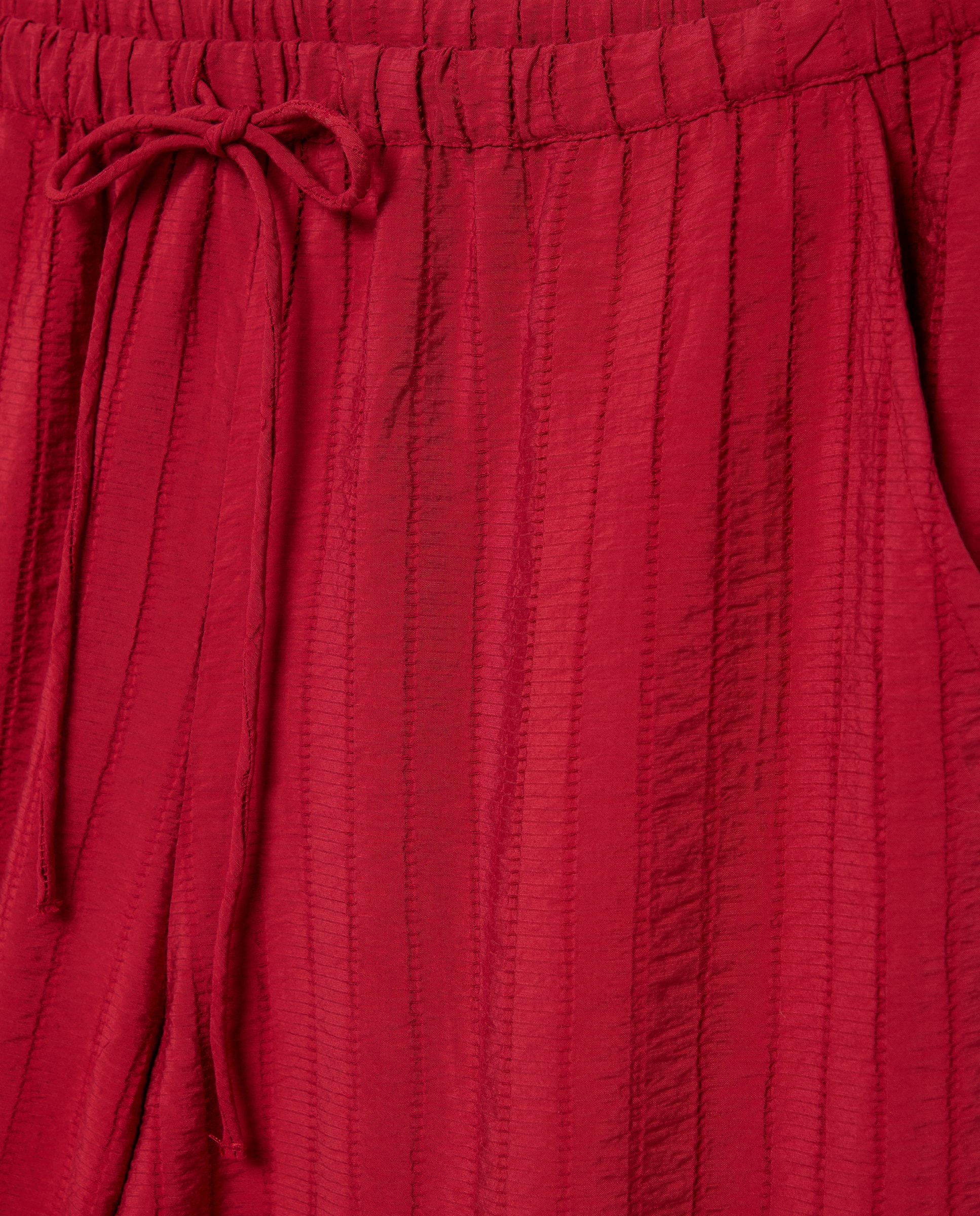Pantalón ancho de mujer estilo pijamero - Woman El Corte Inglés - Burdeos Burdeos-5