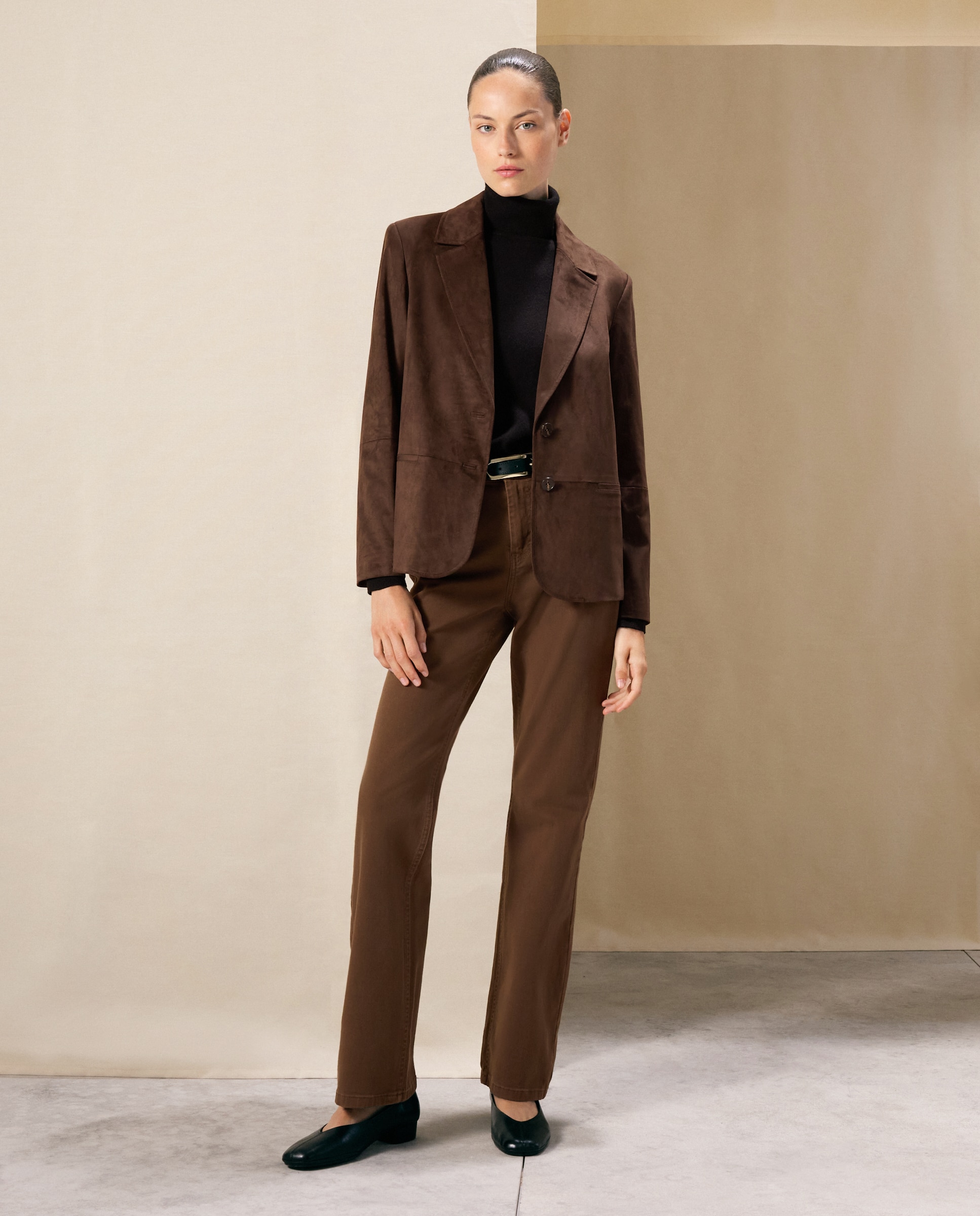 Pantalón bootcut de mujer - Woman El Corte Inglés - Burdeos Burdeos-1