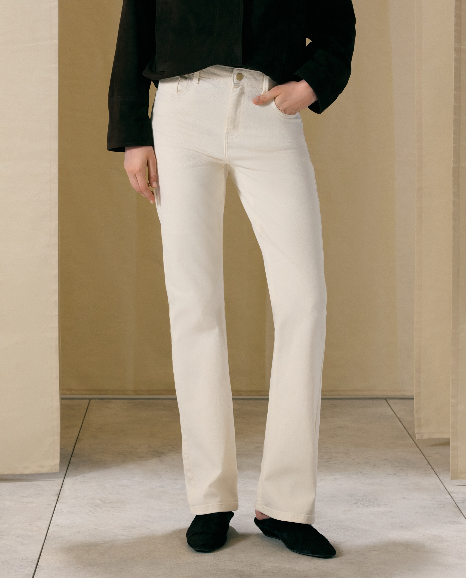 Calças Bootcut 120 Cru-2