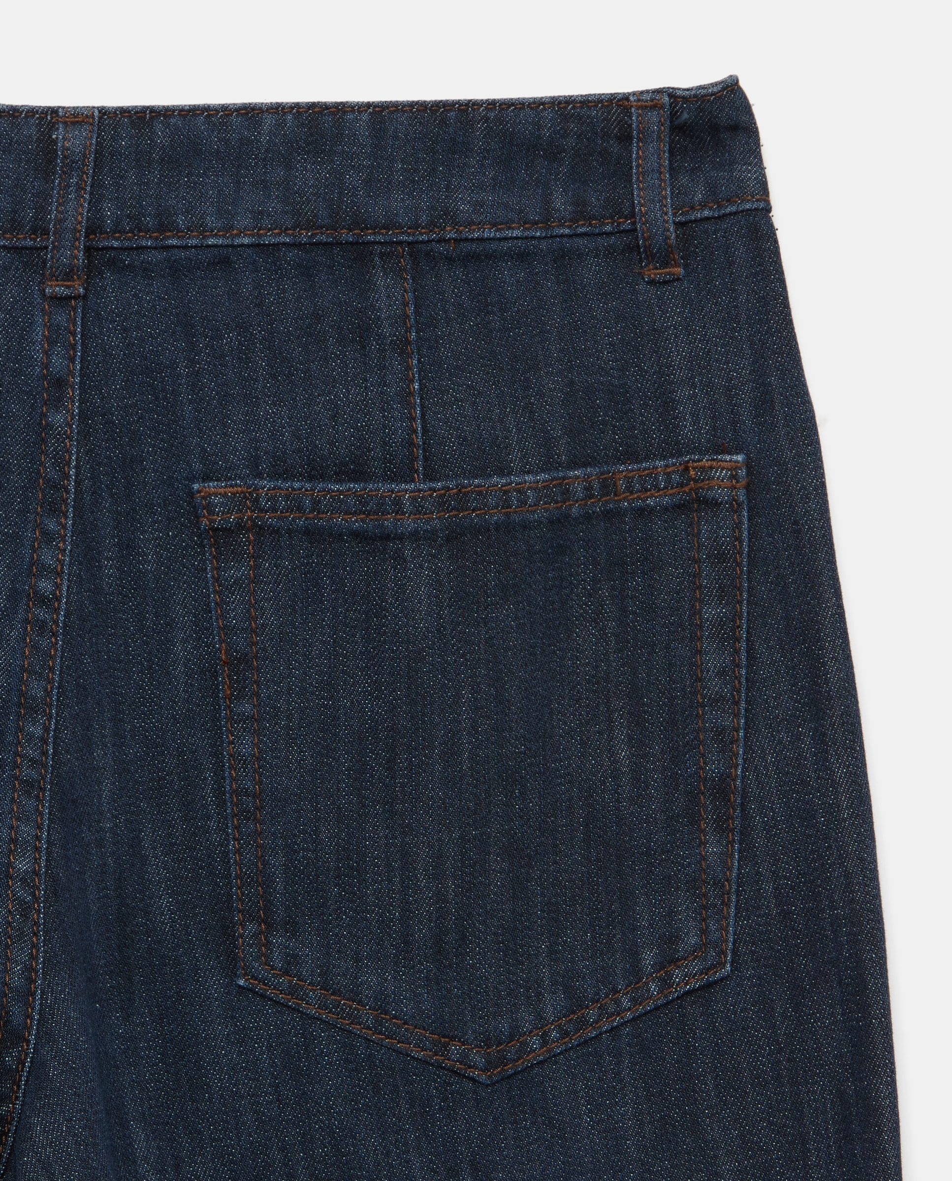 Jeans com Corrente Azul Suave-5