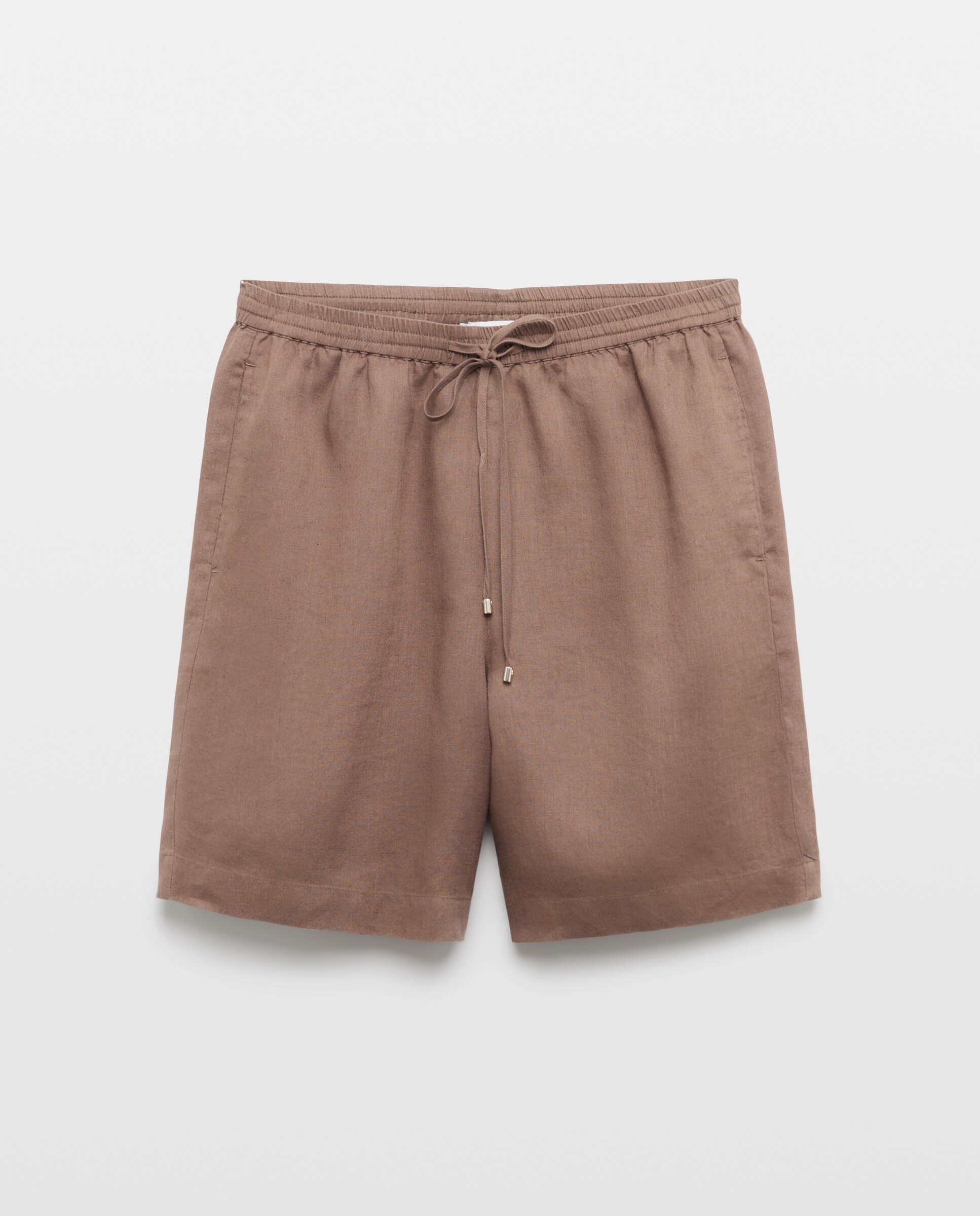 Short liso de mujer de lino - Woman El Corte Inglés - 471 Índigo 520 Kaki-5