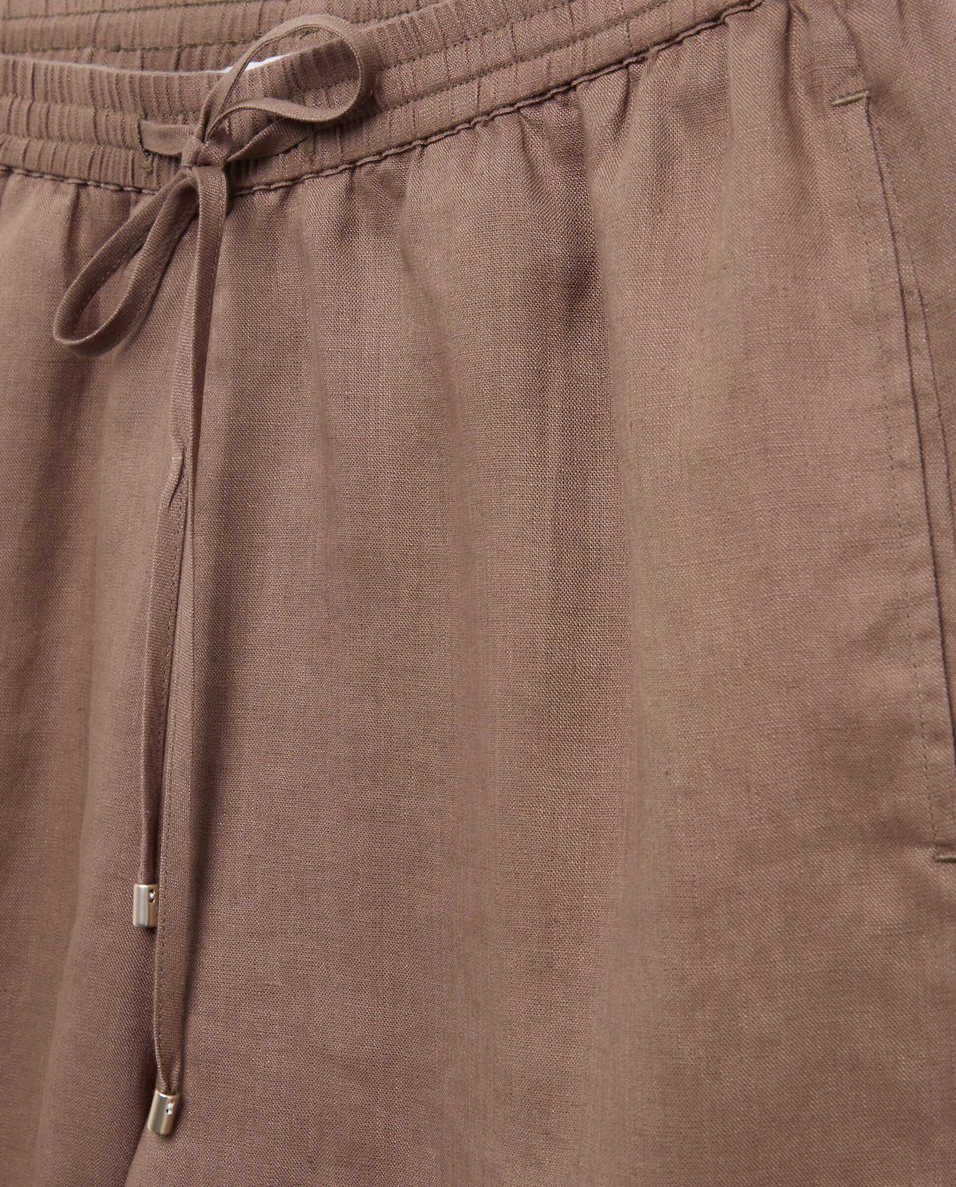 Short liso de mujer de lino - Woman El Corte Inglés - 471 Índigo 520 Kaki-6