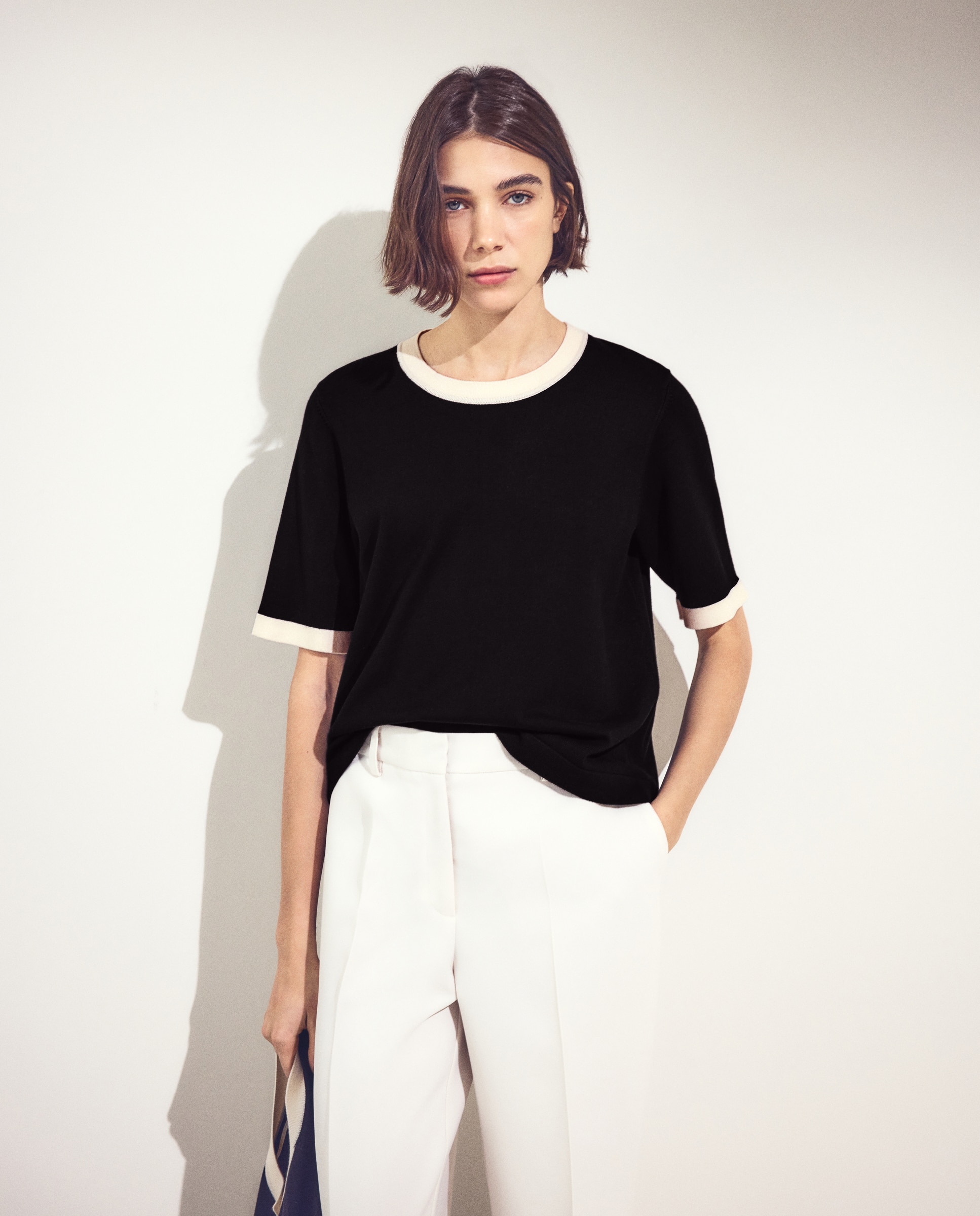 Twin Set Fitted Casaco e Camisola de Malha Lisos Preto-4