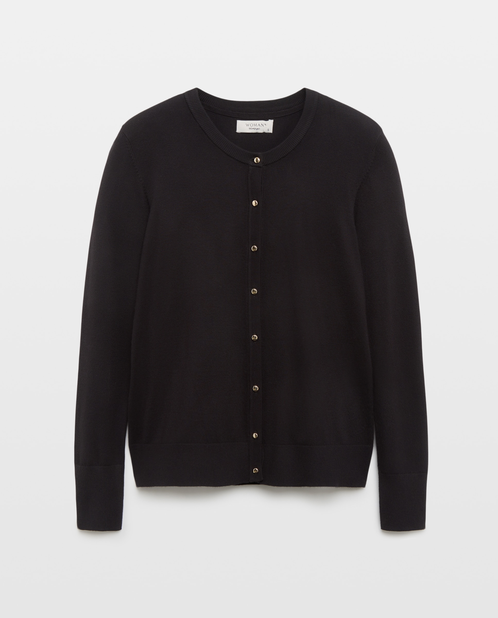 Casaco de Viscose Liso Básico Preto-4