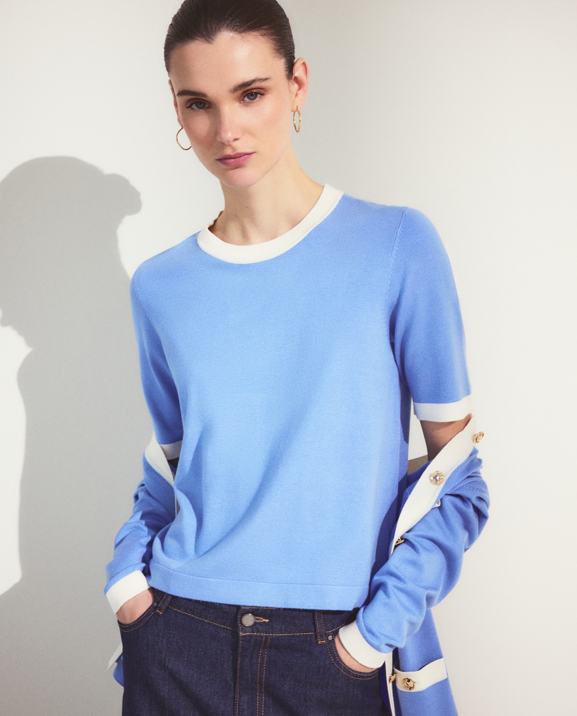 Twin liso básico de mujer - Woman El Corte Inglés - 410 Azul claro 410 Azul claro-4