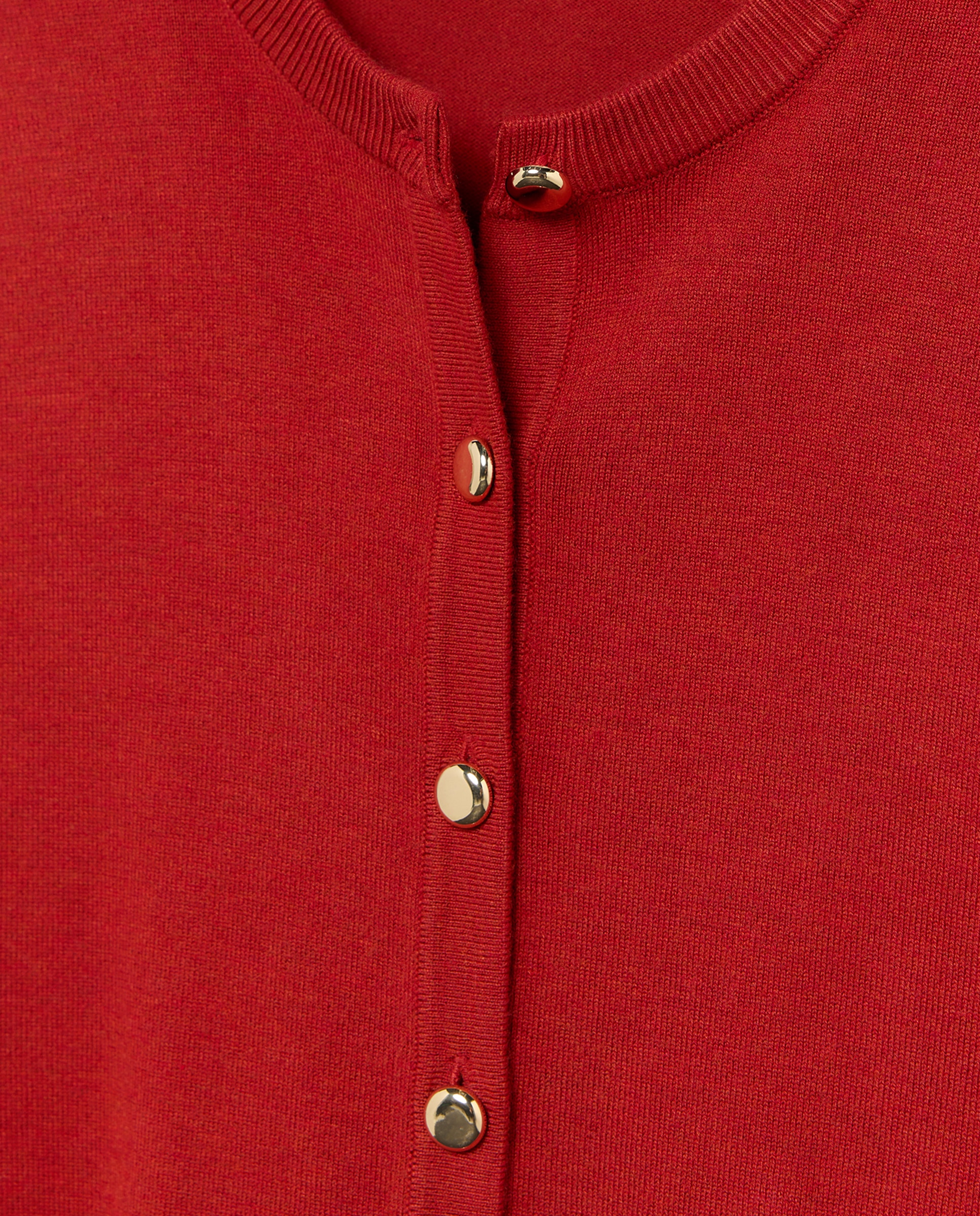 Chaqueta básica de mujer cuello caja - Woman El Corte Inglés - Bermellón Bermellón-5