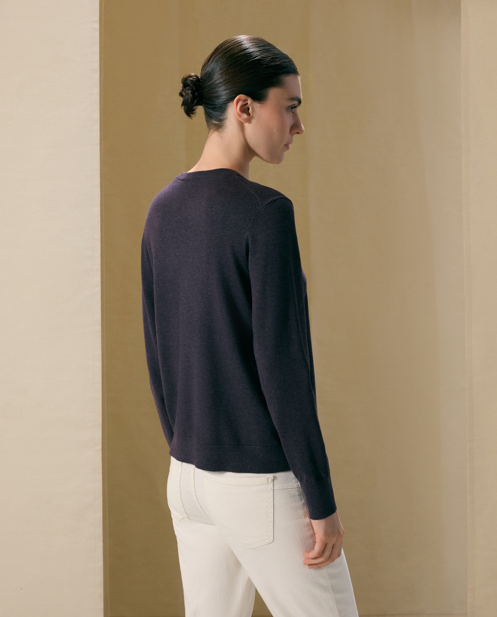 Chaqueta básica de mujer cuello caja - Woman El Corte Inglés - Morado Morado-3
