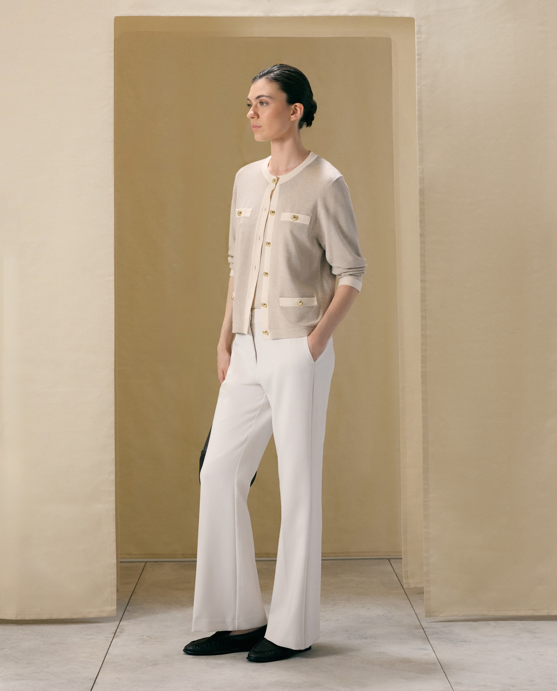 Twin set básico liso de mujer - Woman El Corte Inglés - Tostado Tostado-2