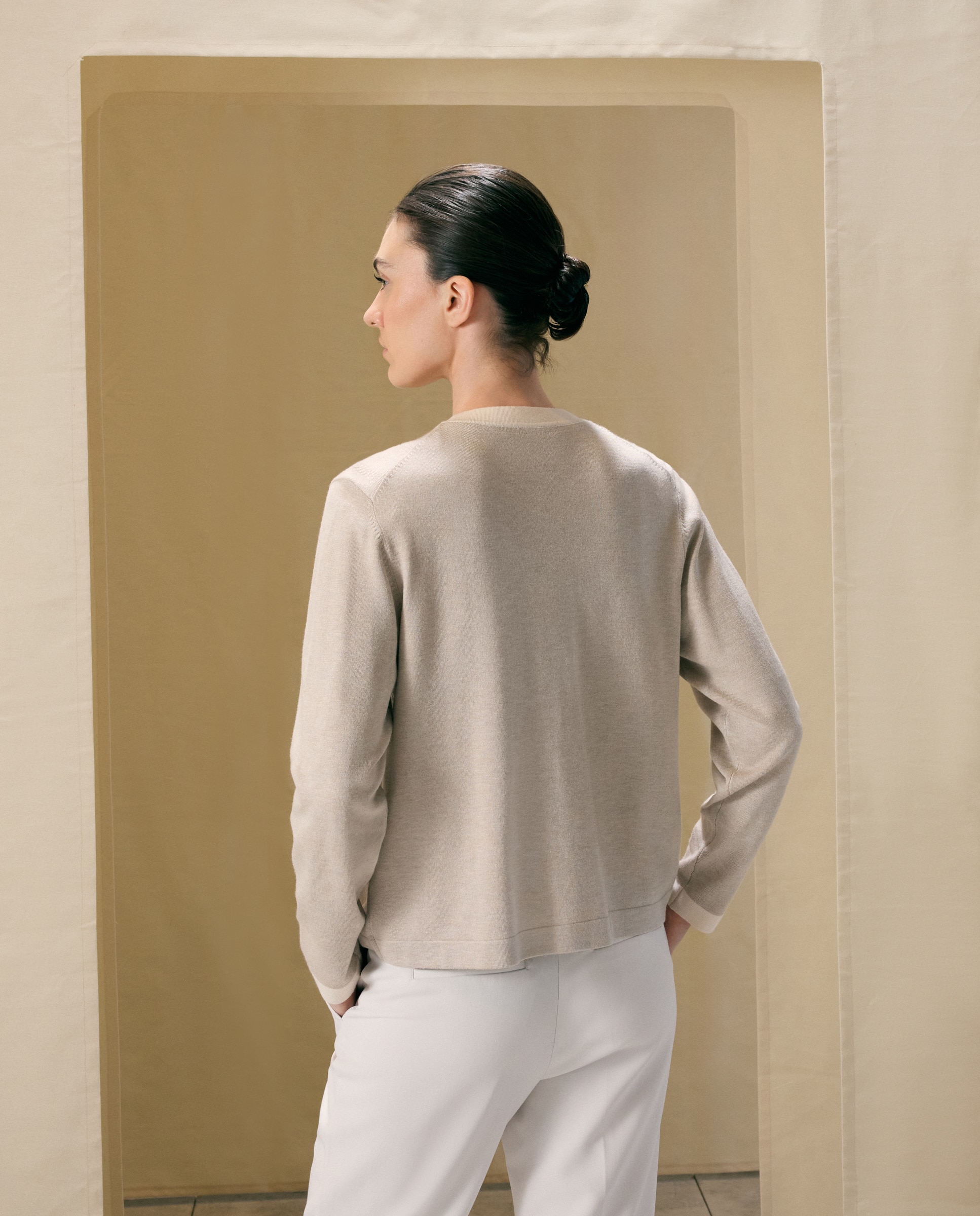 Twin set básico liso de mujer - Woman El Corte Inglés - Tostado Tostado-3