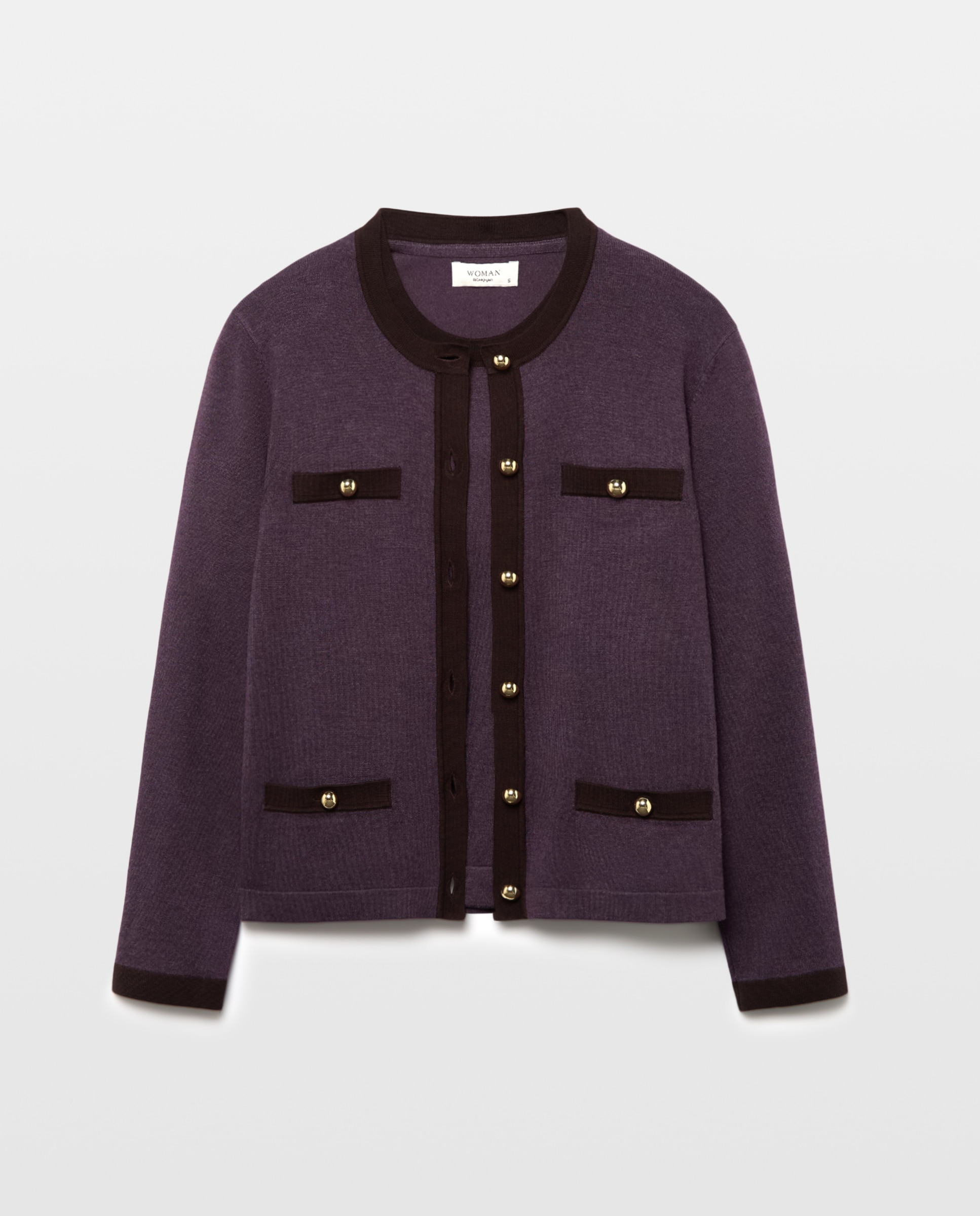 Twin set básico liso de mujer - Woman El Corte Inglés - Morado Morado-5