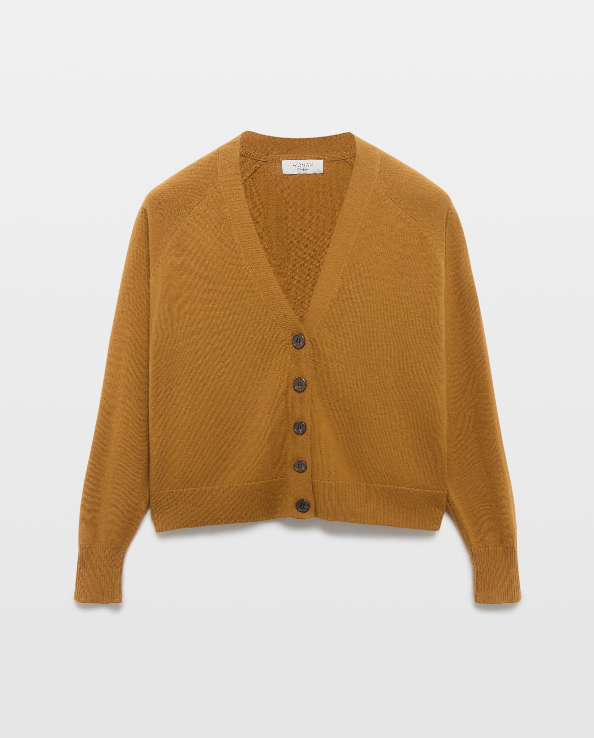 Chaqueta básica de punto de mujer con lana cashmere - Woman El Corte Inglés - 740 Tabaco 740 Tabaco-4
