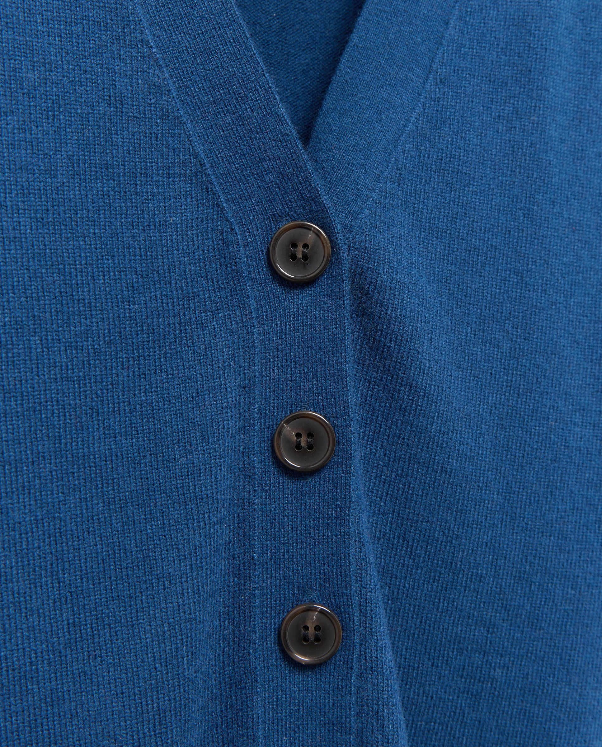 Chaqueta básica de punto de mujer con lana cashmere - Woman El Corte Inglés - Azul oscuro Azul oscuro-4