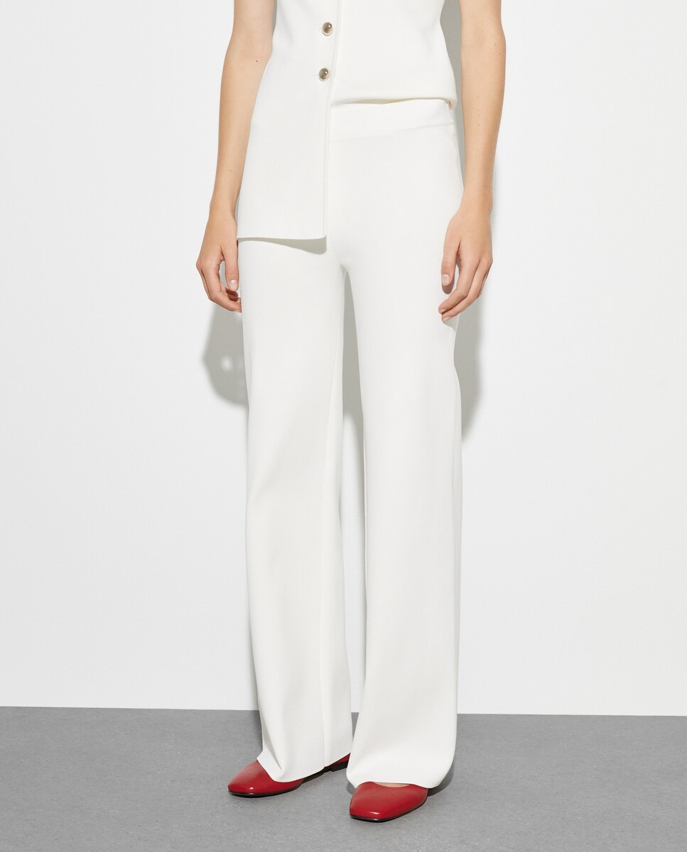 Calças Lisas de Viscose 120 Cru-2