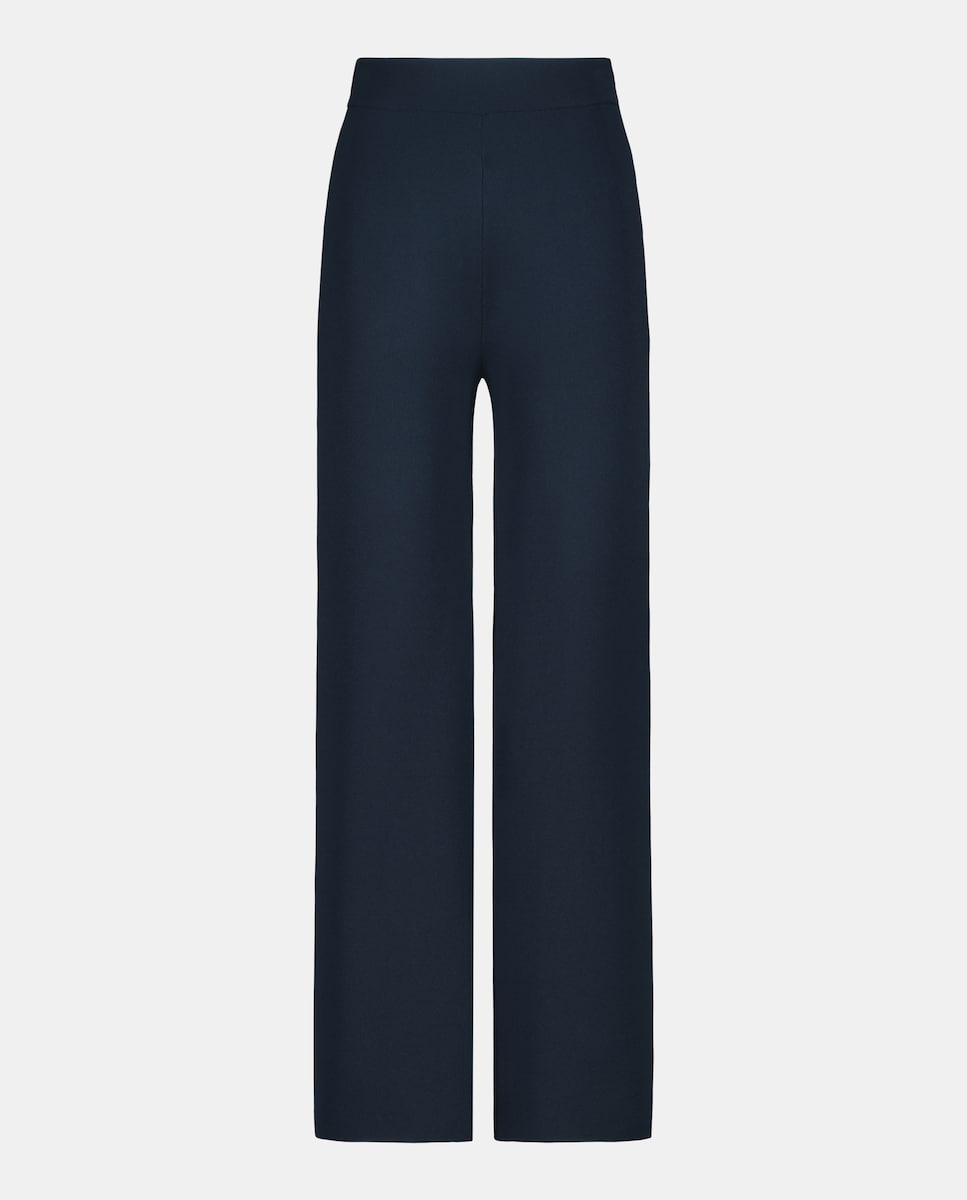 Calças Lisas de Viscose 530 Verde Escuro-4