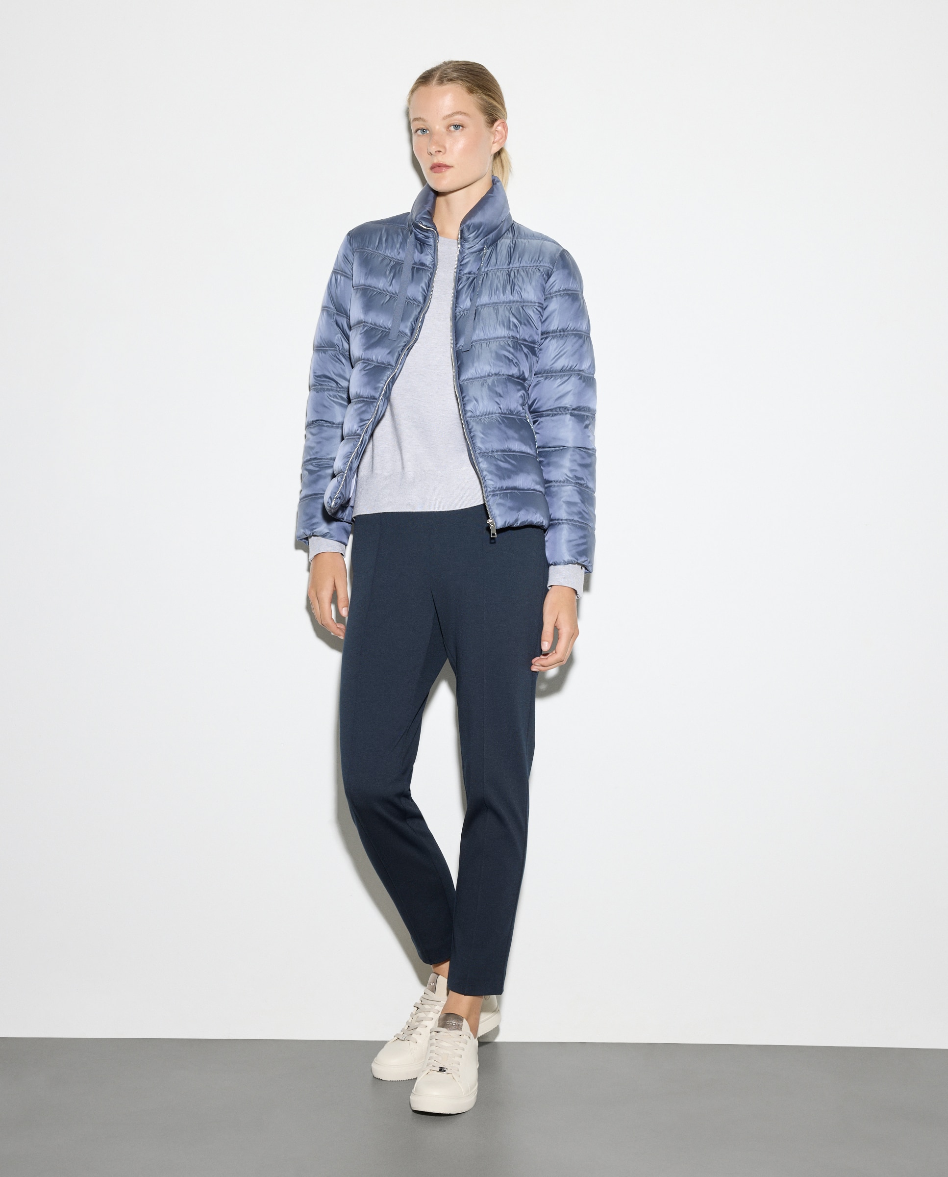Pantalón legging de punto de mujer - Woman El Corte Inglés - Azul marino Azul marino-1