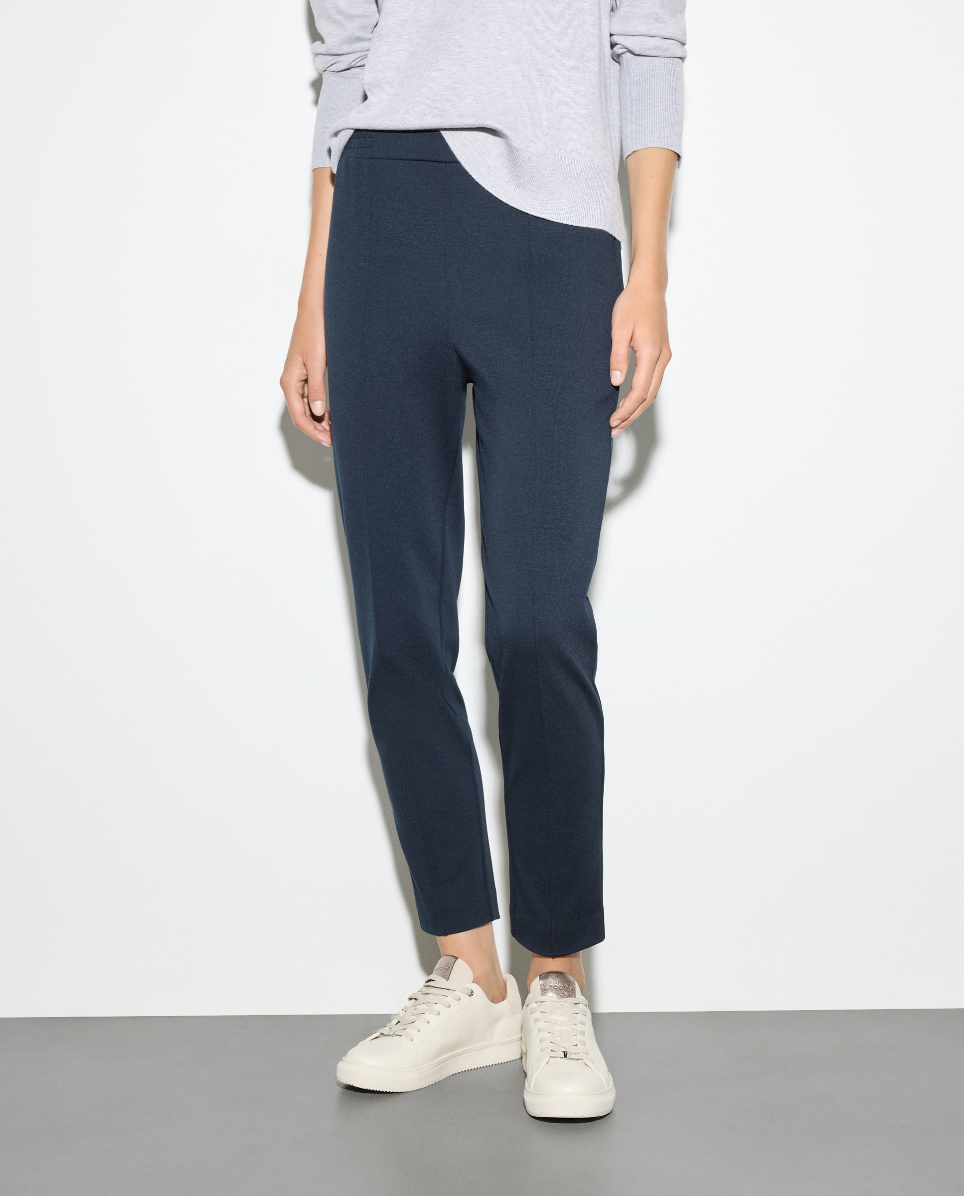 Pantalón legging de punto de mujer - Woman El Corte Inglés - Azul marino Azul marino-2