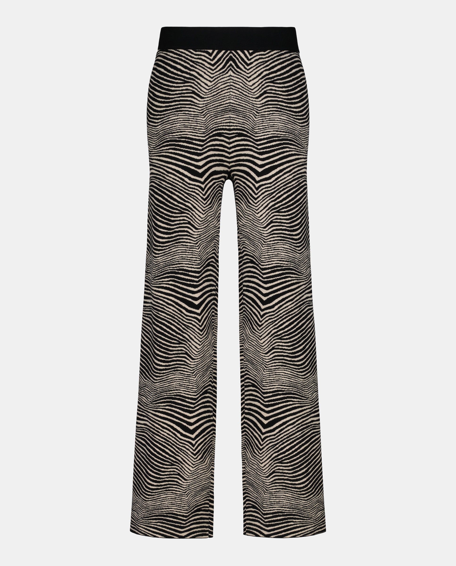 Calças Regular Estampadas Preto-4