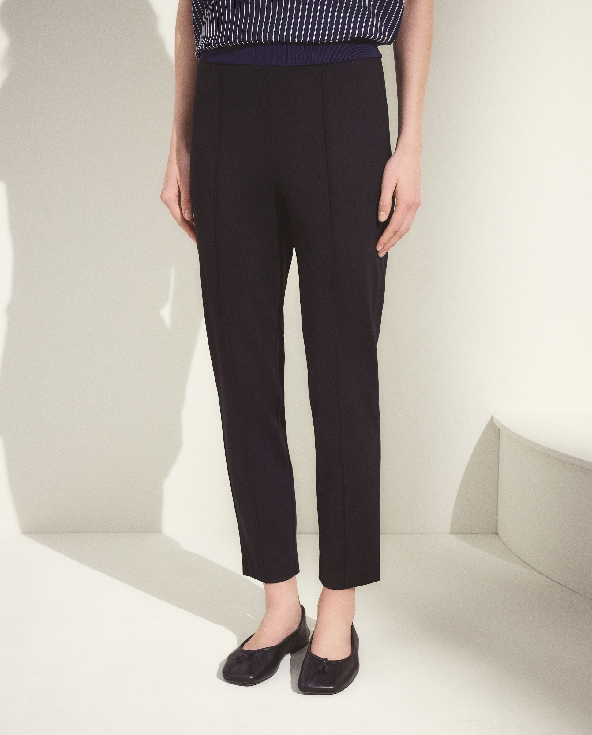 Pantalón liso de viscosa de mujer - Woman El Corte Inglés - Negro Negro-2