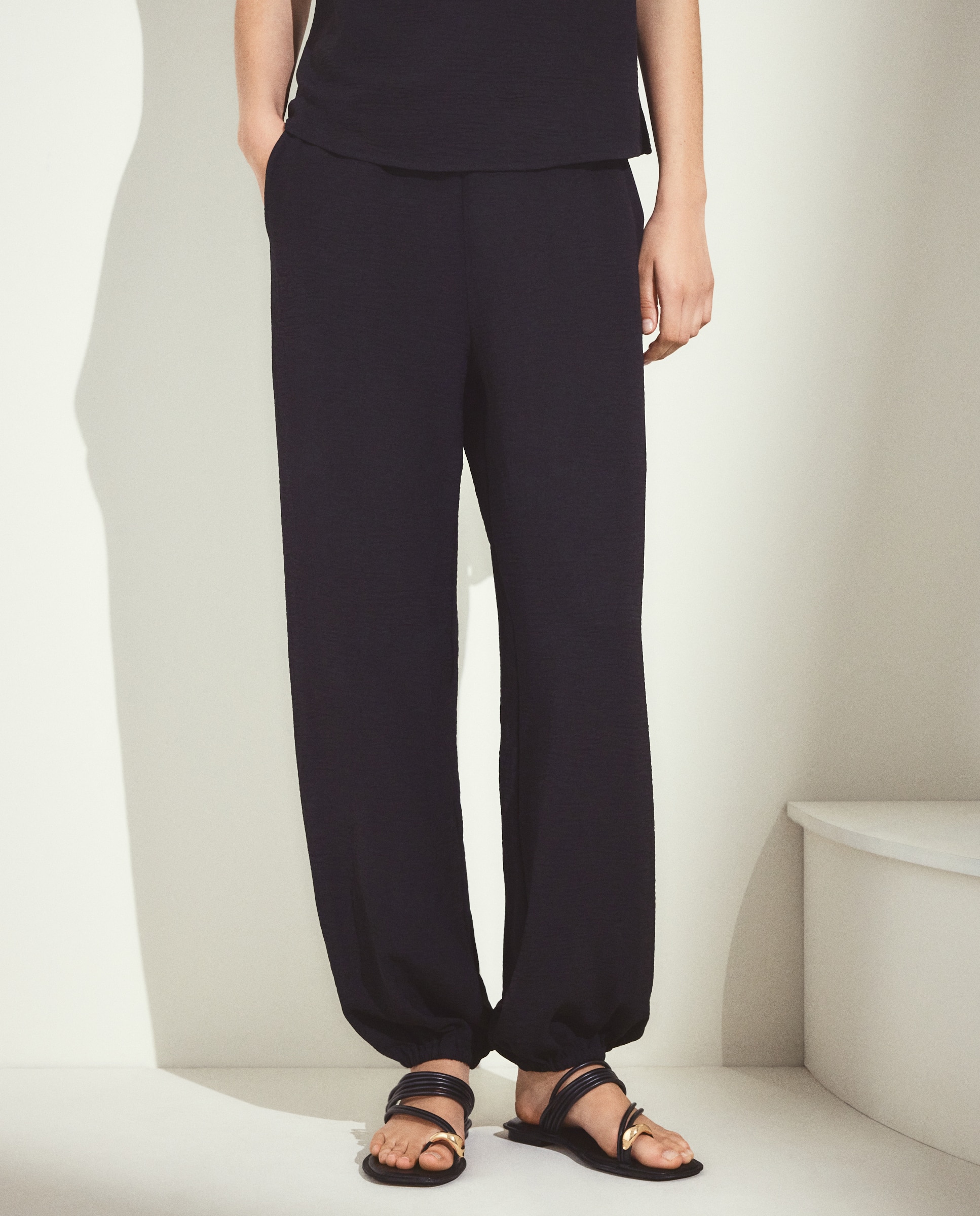 Pantalón balloon circular de mujer - Woman El Corte Inglés - Negro Negro-2
