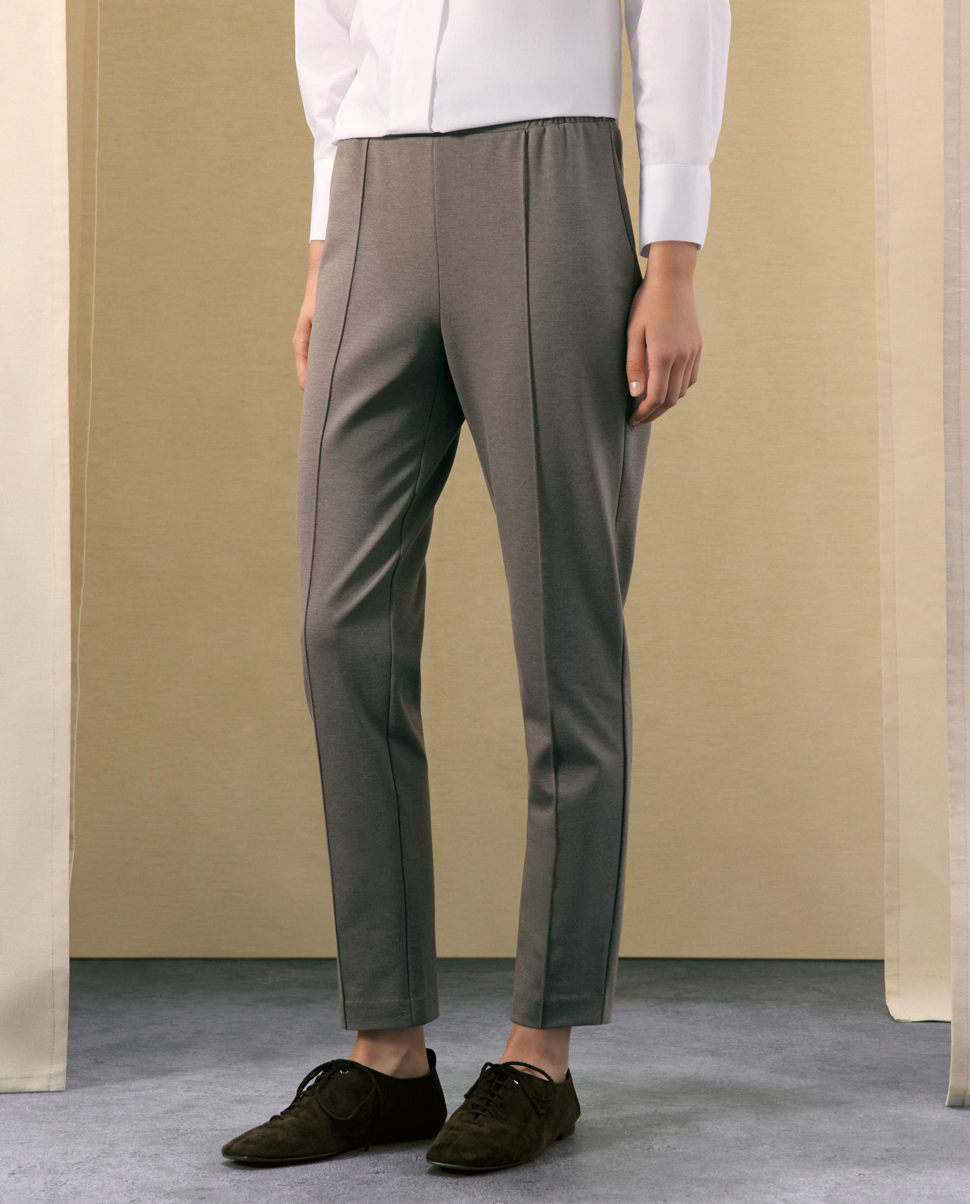 Pantalón de pitillo liso de mujer - Woman El Corte Inglés - 850 Piedra 850 Piedra-2
