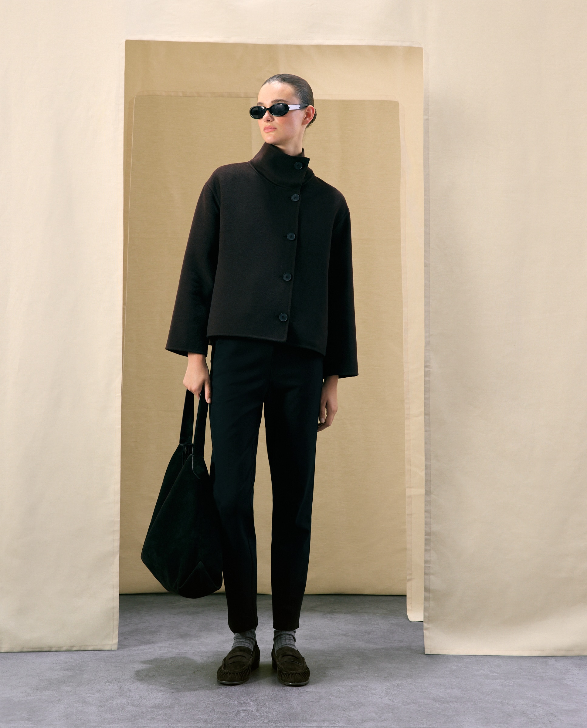 Pantalón semipitillo liso de mujer - Woman El Corte Inglés - Negro Negro-1