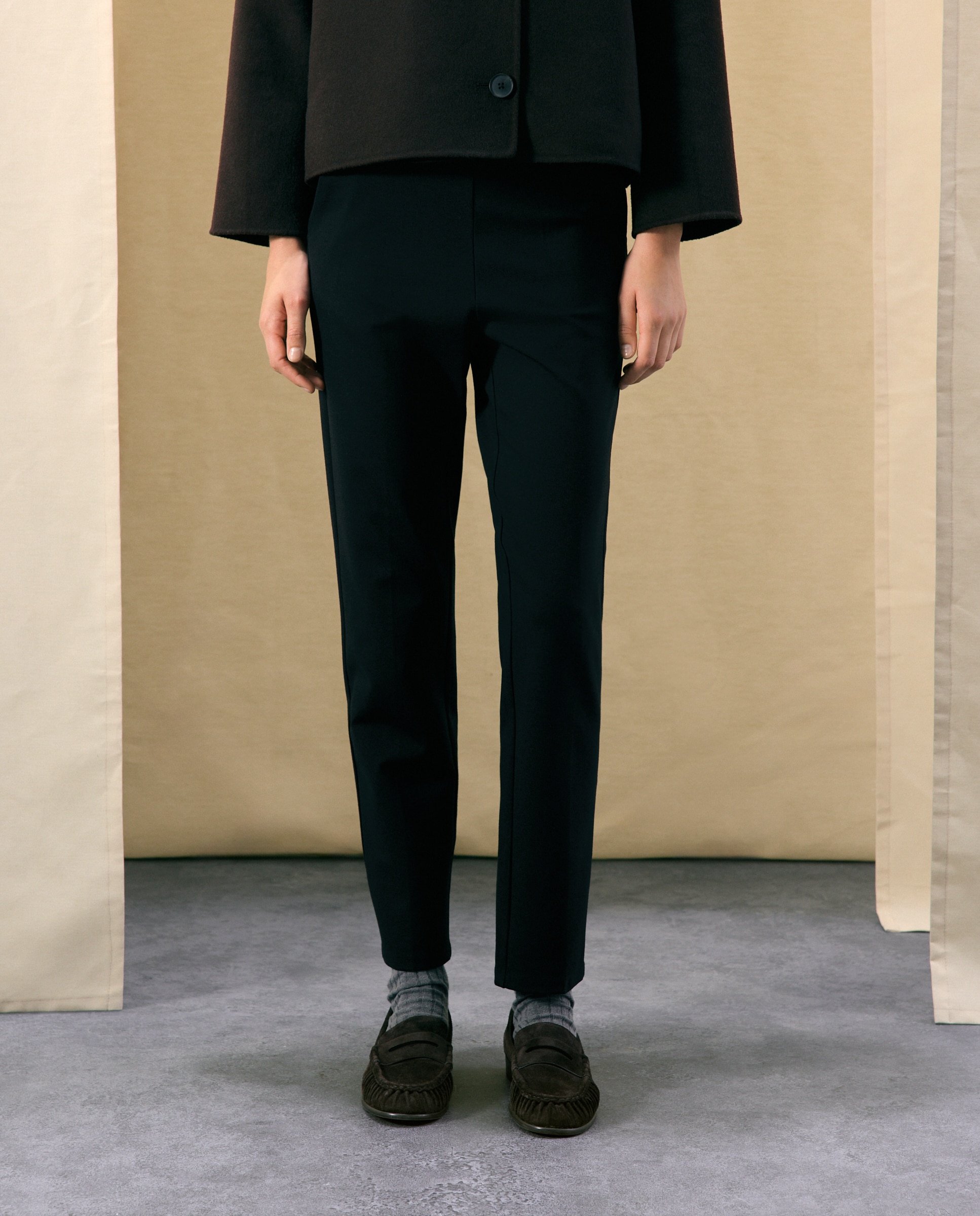 Pantalón semipitillo liso de mujer - Woman El Corte Inglés - Negro Negro-2
