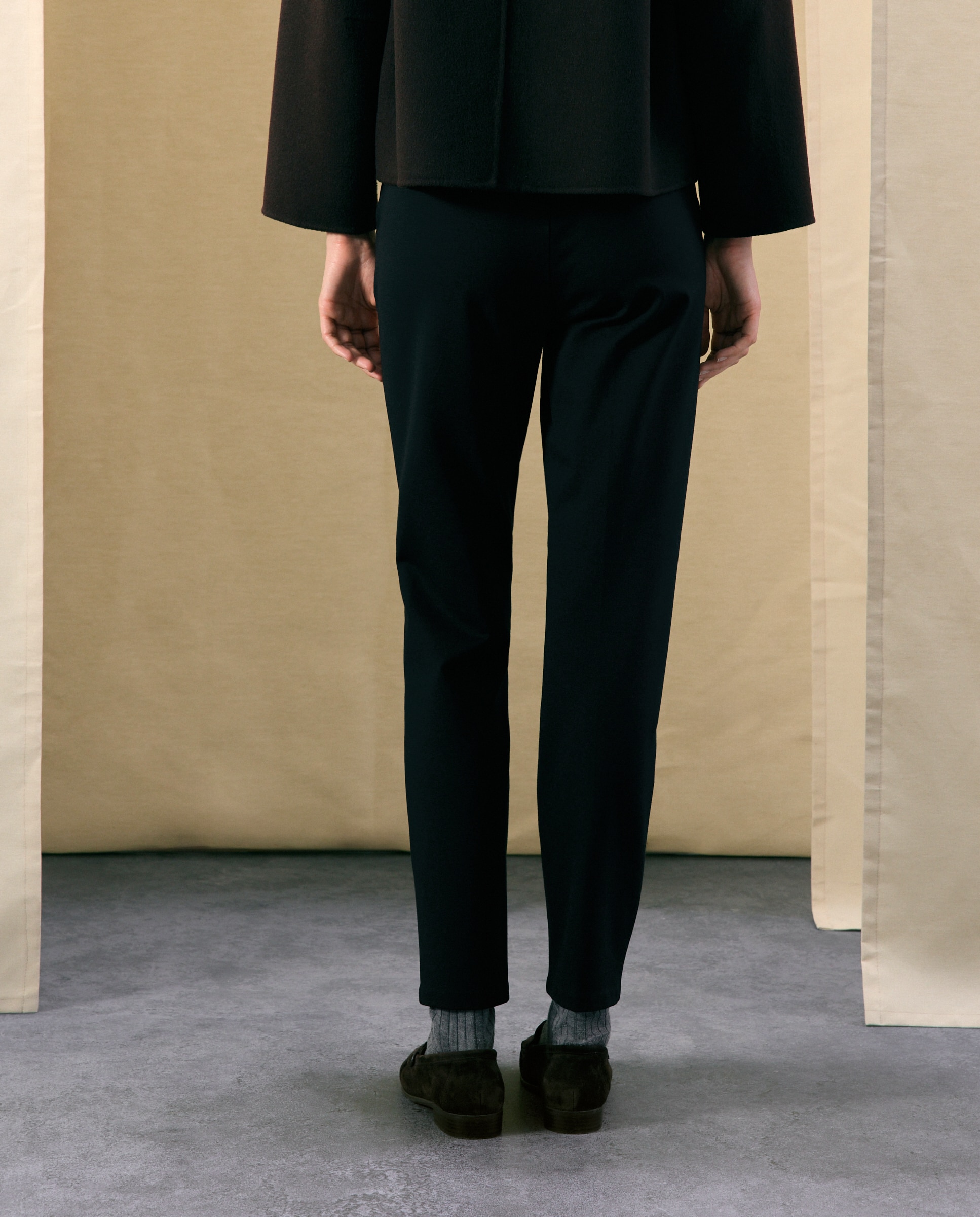 Pantalón semipitillo liso de mujer - Woman El Corte Inglés - Negro Negro-3