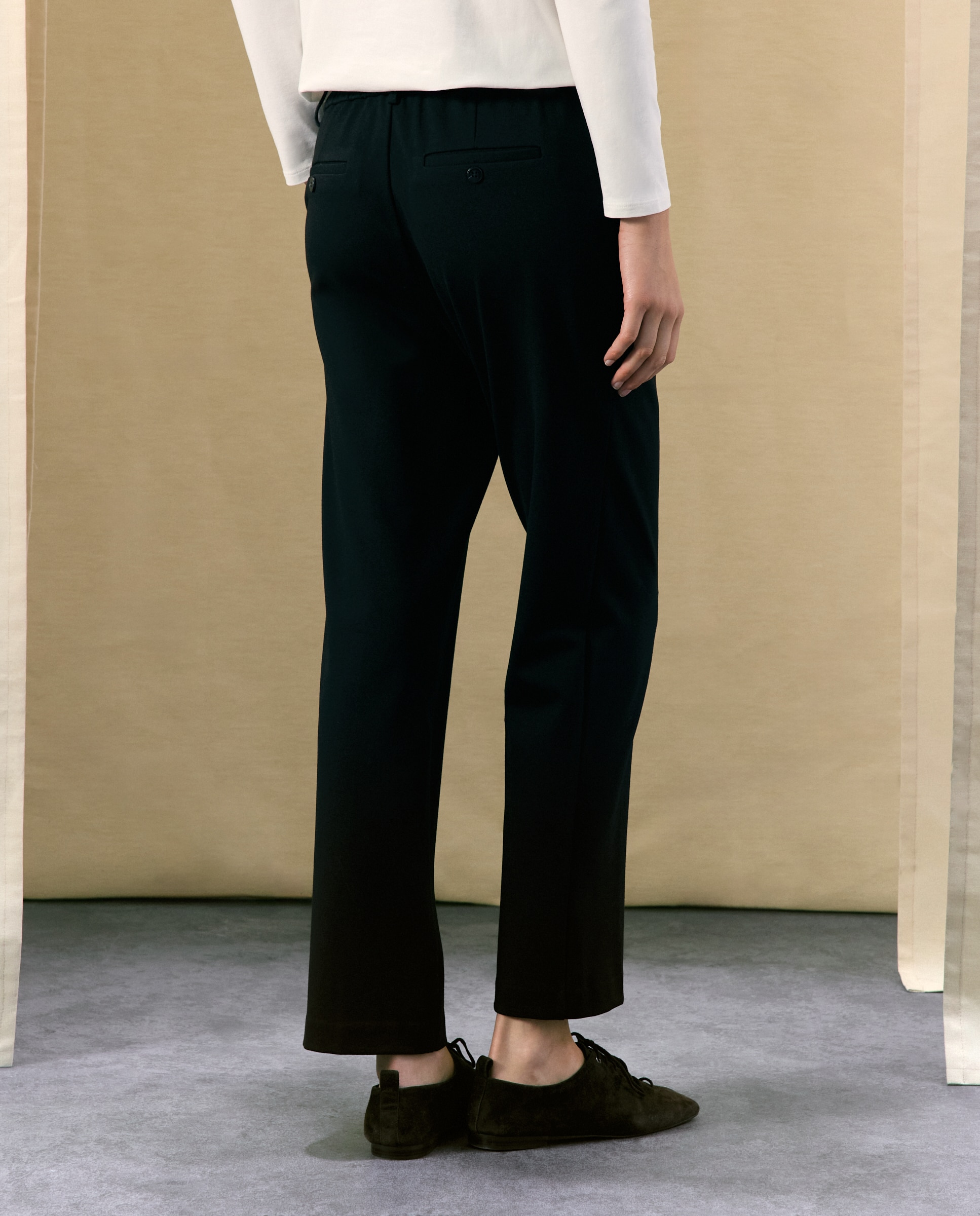 Pantalón semipitillo liso de mujer - Woman El Corte Inglés - Negro Negro-3