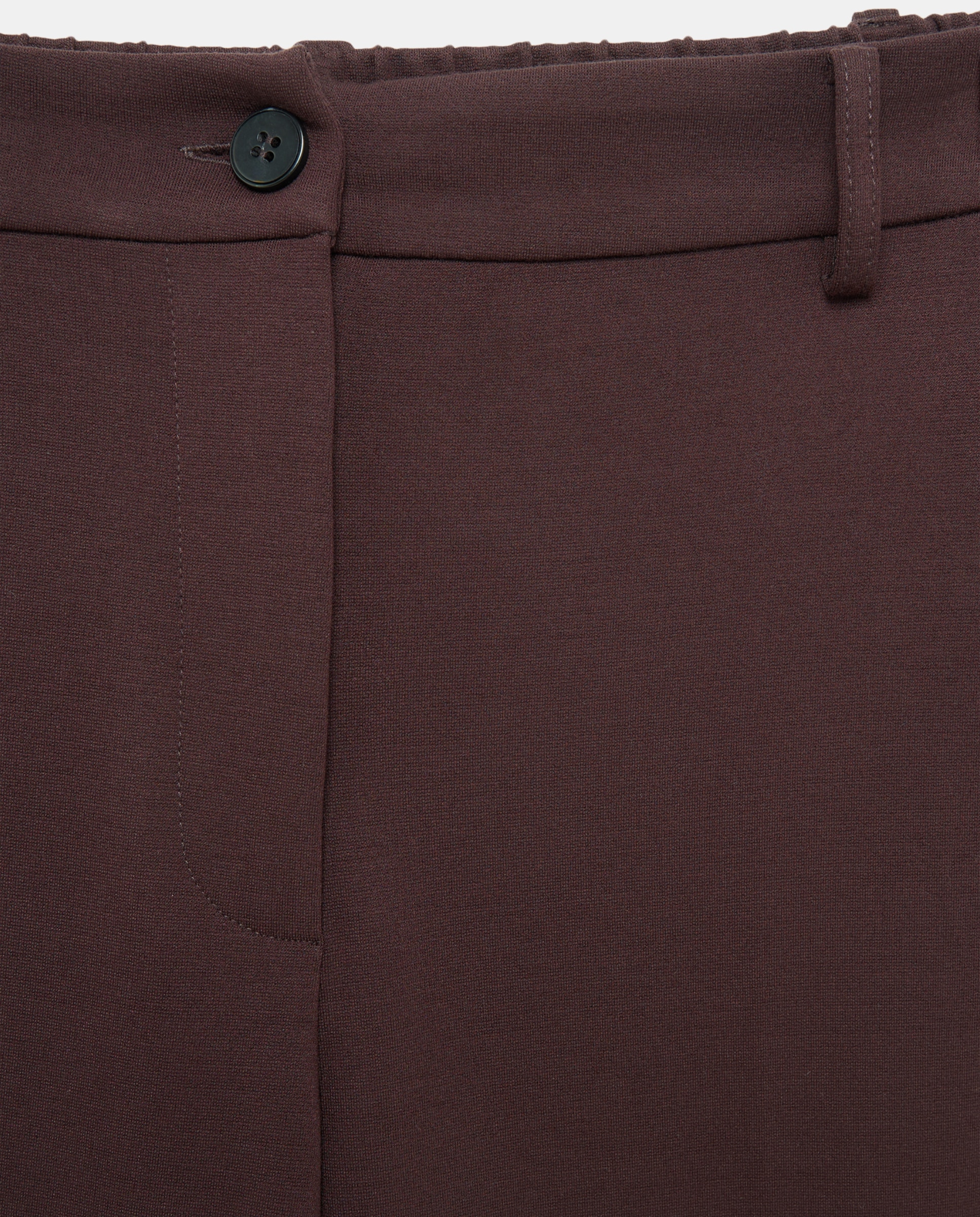 Pantalón semipitillo liso de mujer - Woman El Corte Inglés - Burdeos Burdeos-5