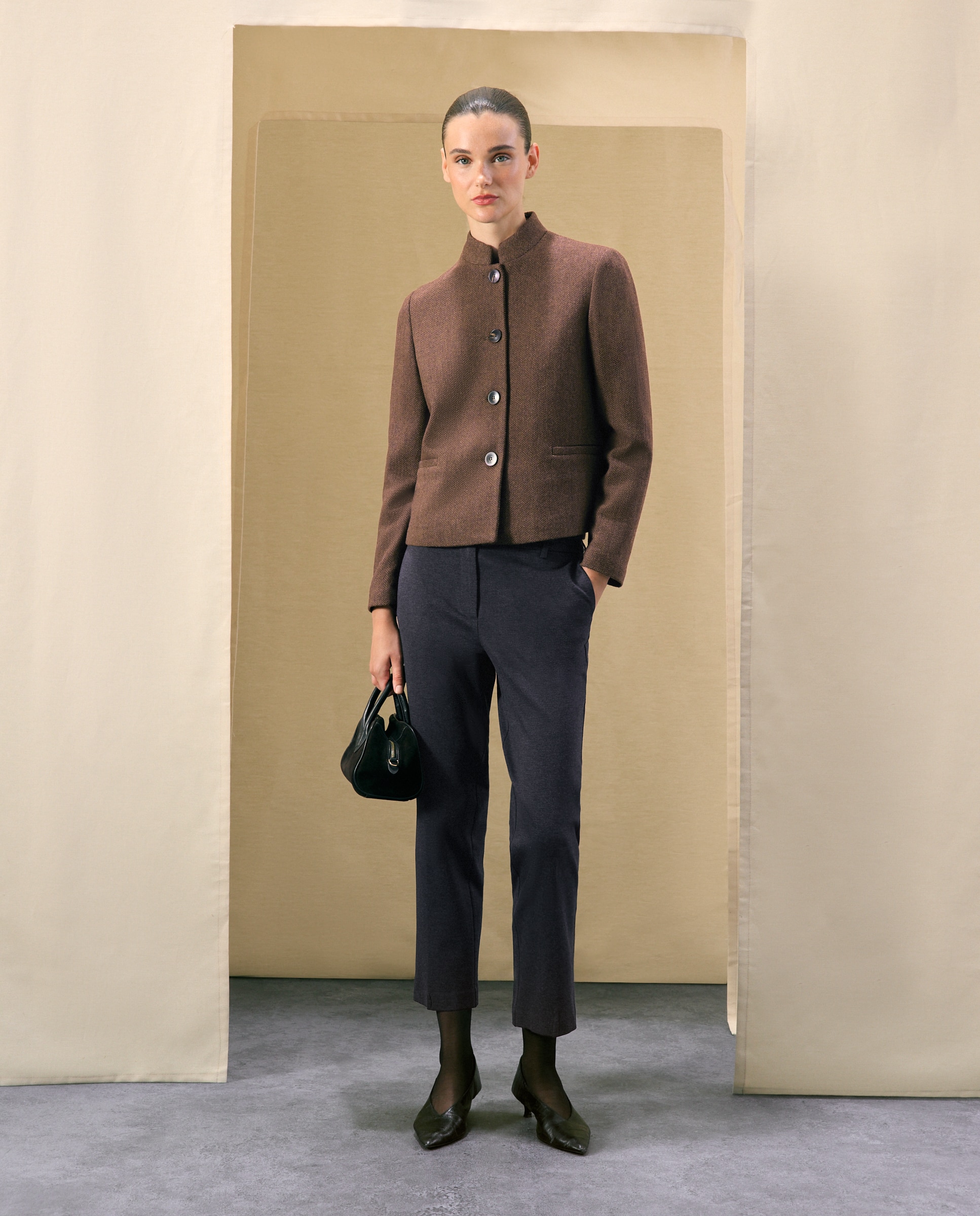 Pantalón semipitillo liso de mujer - Woman El Corte Inglés - 830 Antracita 830 Antracita-1