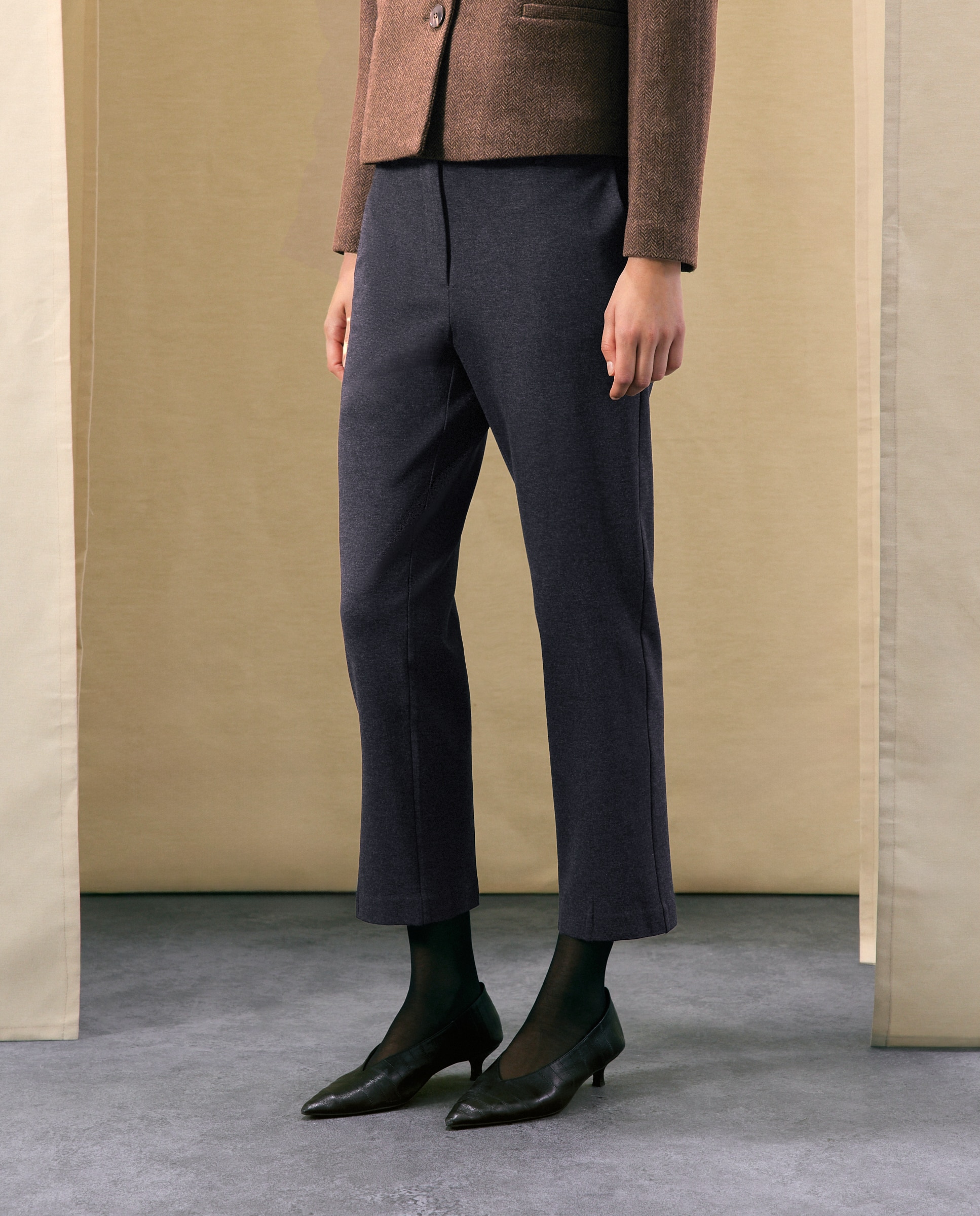 Pantalón semipitillo liso de mujer - Woman El Corte Inglés - 830 Antracita 830 Antracita-2