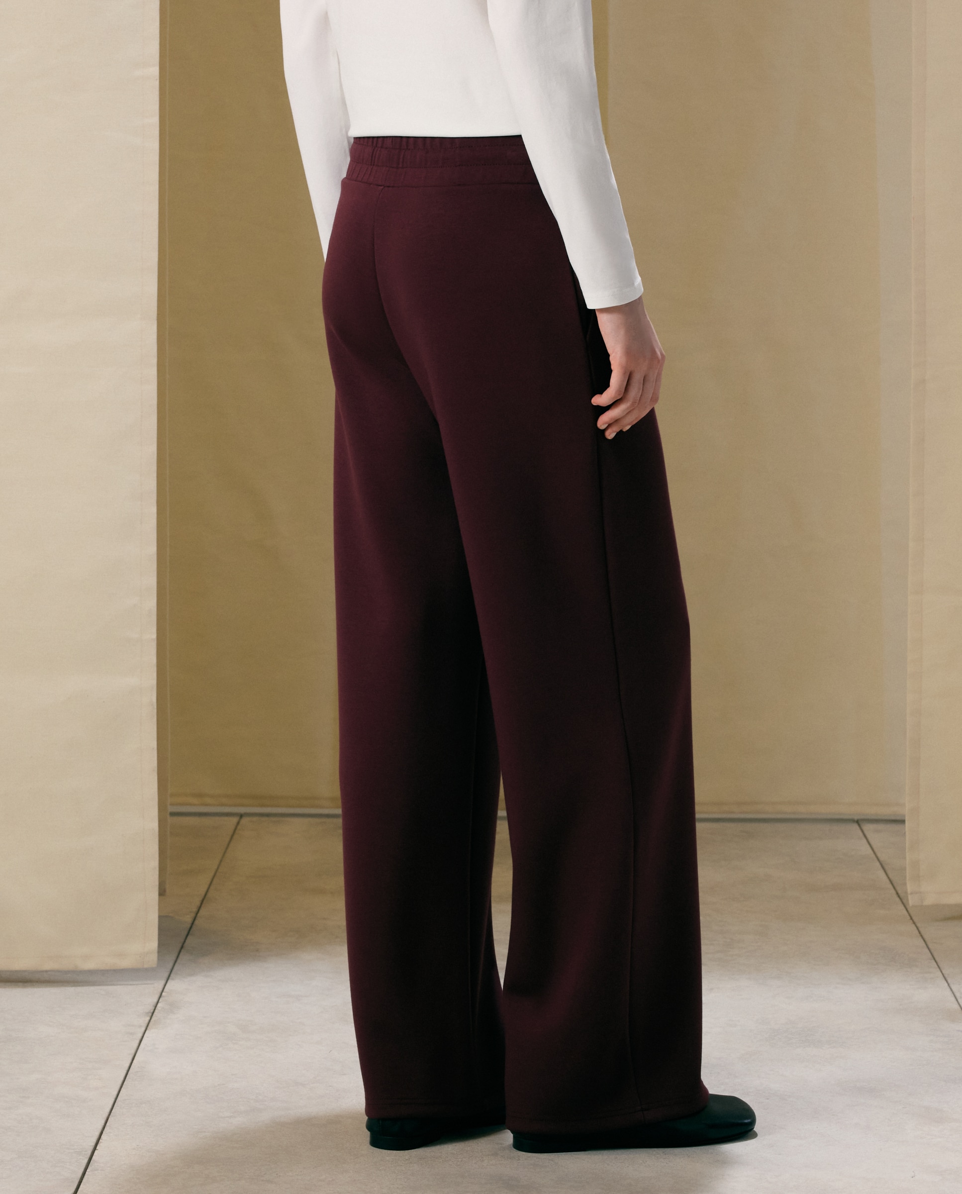 Pantalón circular ancho de mujer - Woman El Corte Inglés - 290 Burdeos 290 Burdeos-3