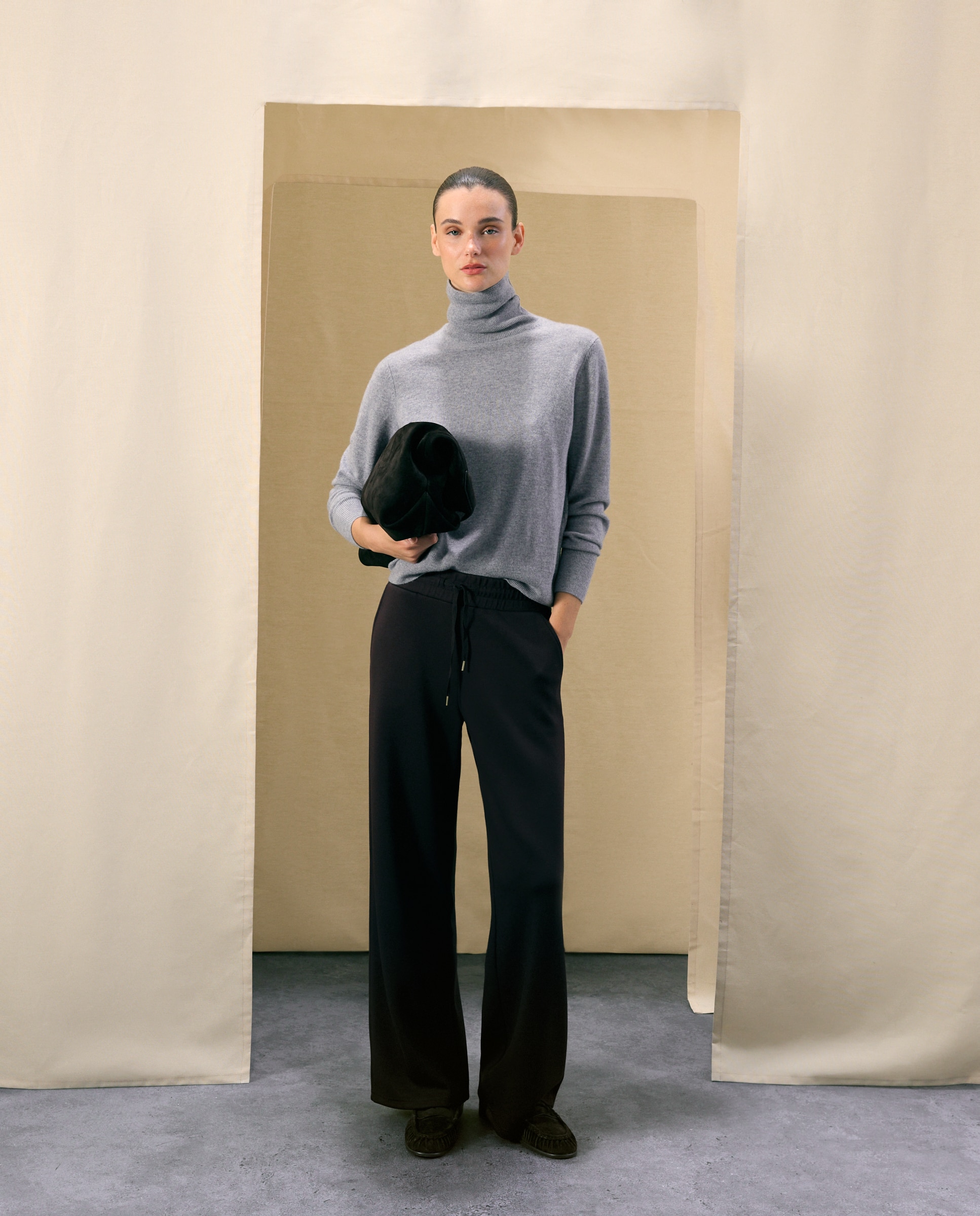Pantalón circular ancho de mujer - Woman El Corte Inglés - Marrón Marrón-1