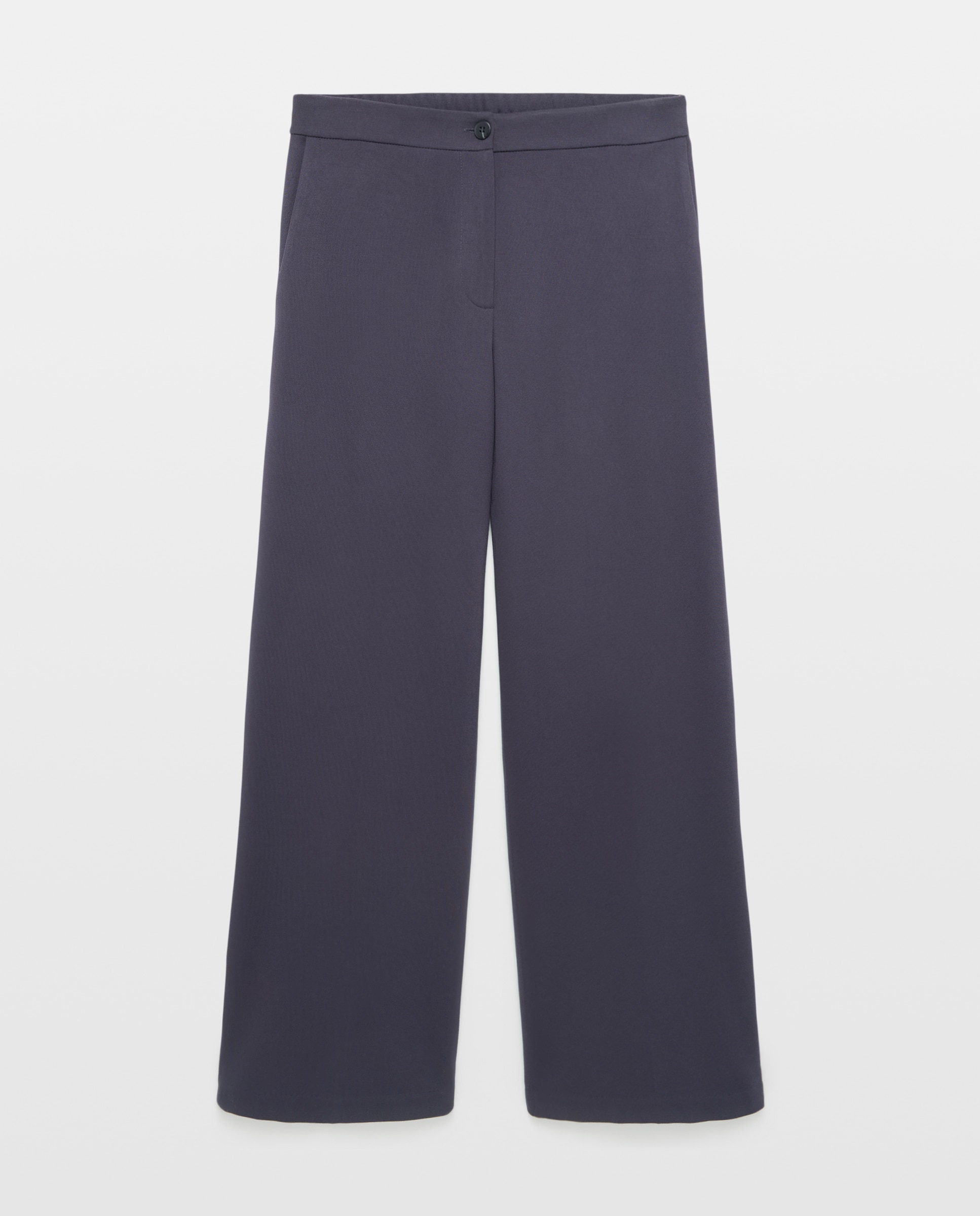 Pantalón ancho de mujer con botón - Woman El Corte Inglés - Marrón Marrón-4
