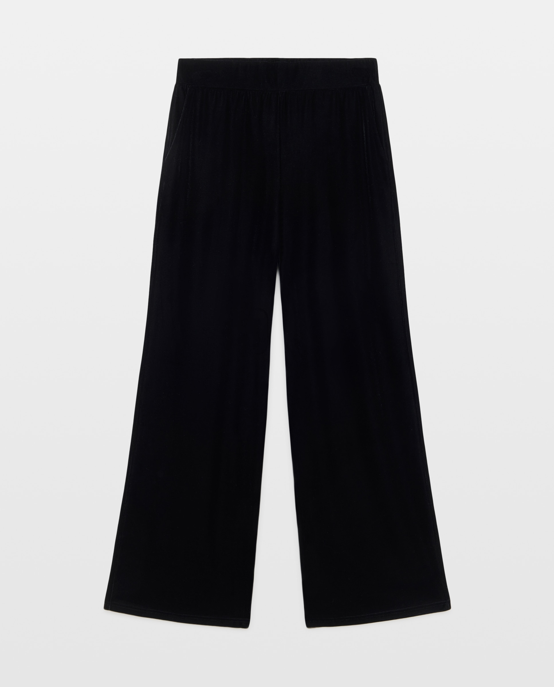 Pantalón de mujer de punto circular de terciopelo - Woman El Corte Inglés - Negro Negro-4
