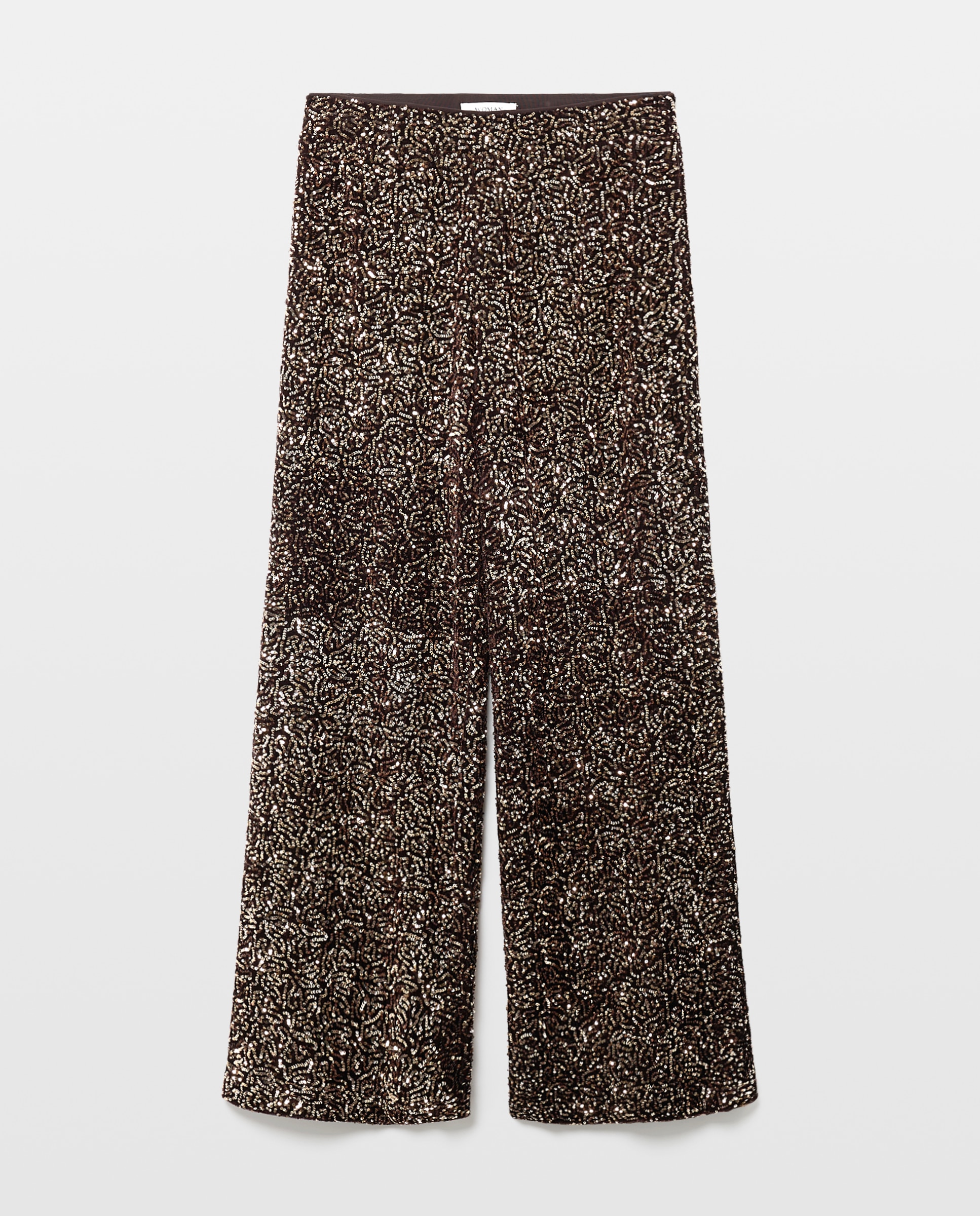Pantalón de mujer de punto circular de terciopelo - Woman El Corte Inglés - Marrón Marrón-4