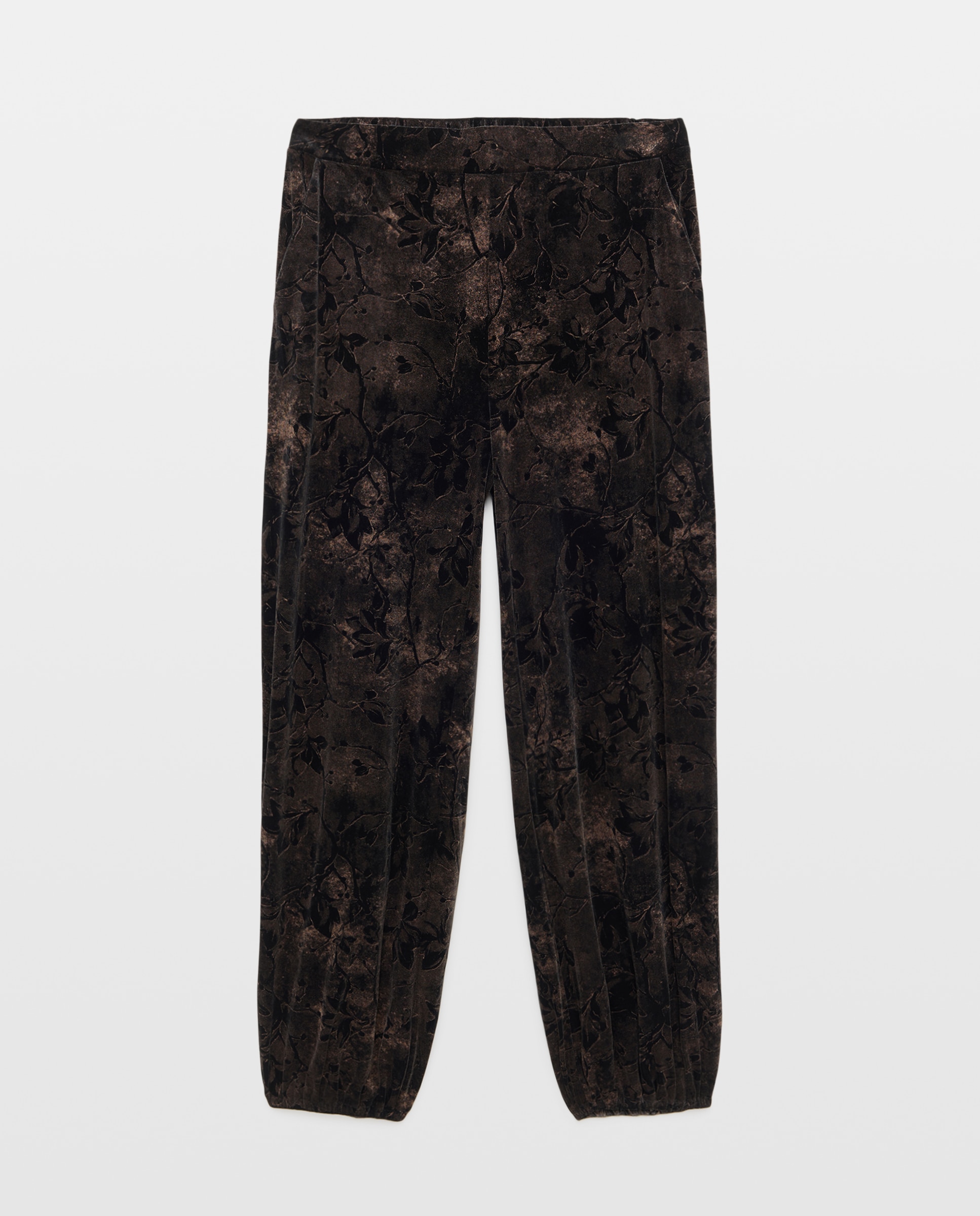 Pantalón de mujer de punto circular con estampado balloon - Woman El Corte Inglés - Negro Negro-4
