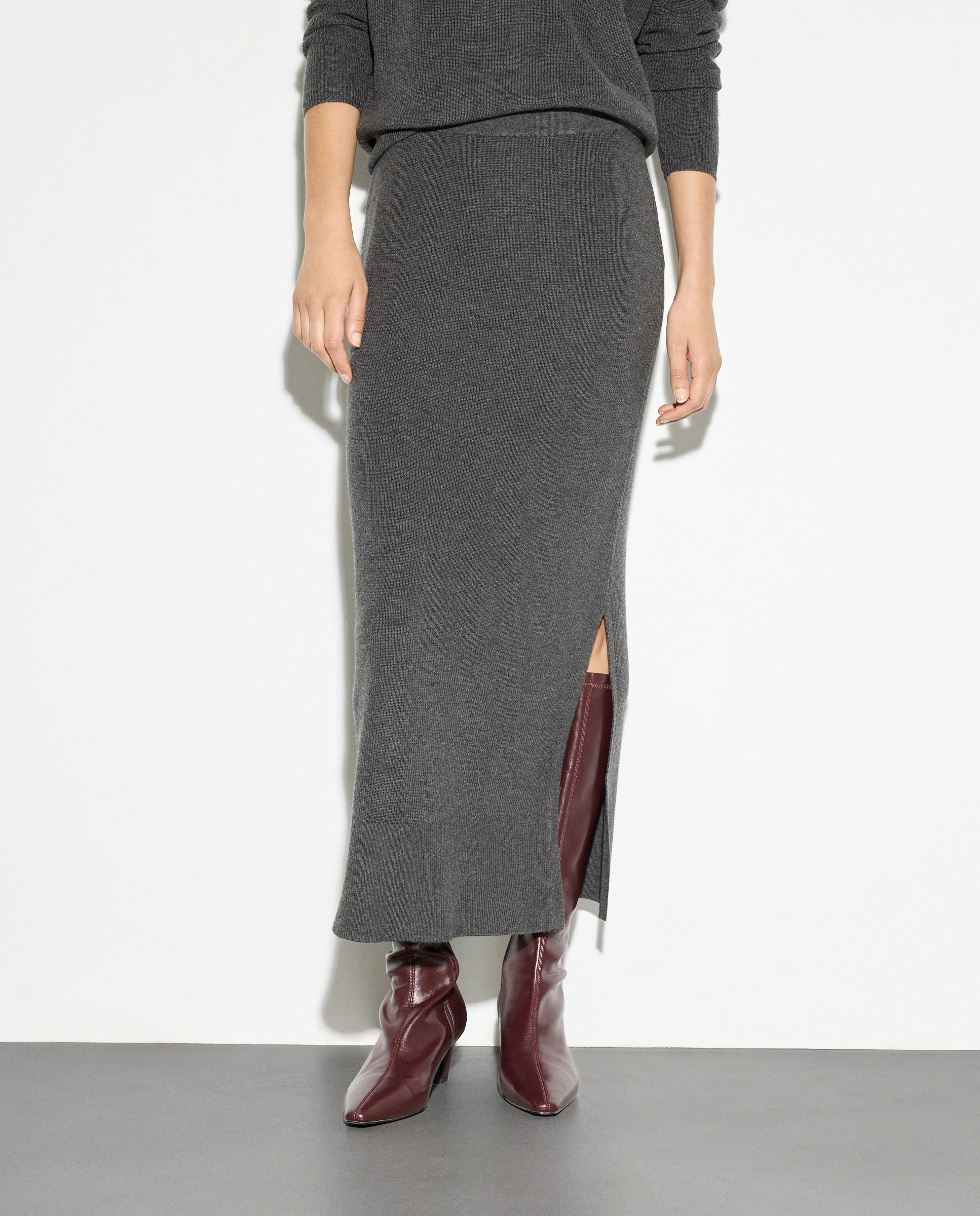 Saia Comprida de Lã 830 Antracite-2