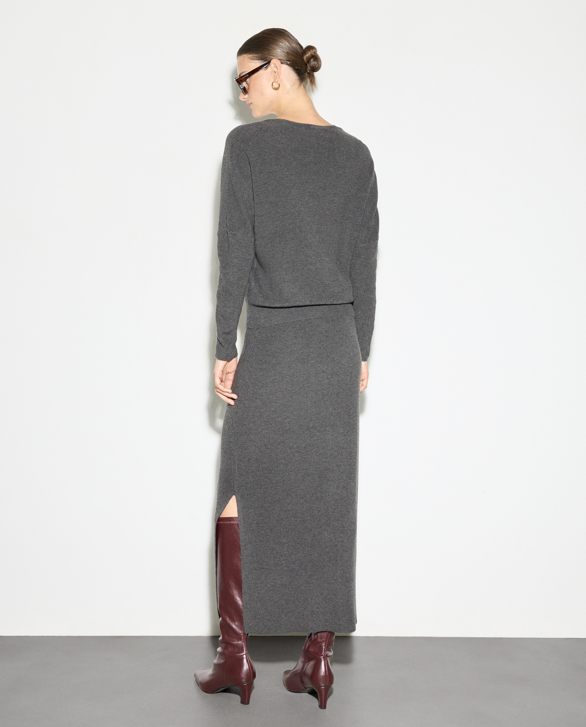 Saia Comprida de Lã 830 Antracite-3