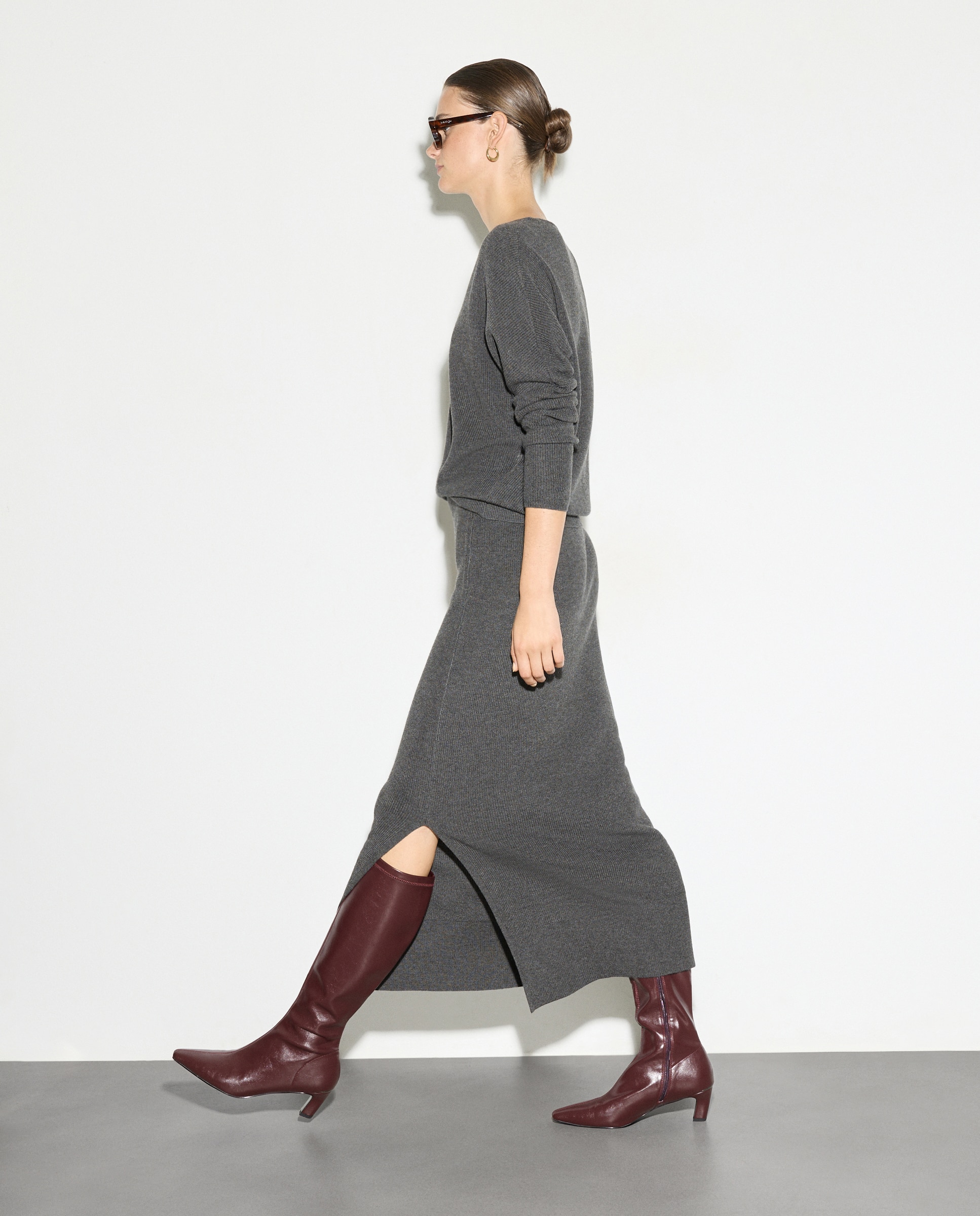 Saia Comprida de Lã 830 Antracite-4