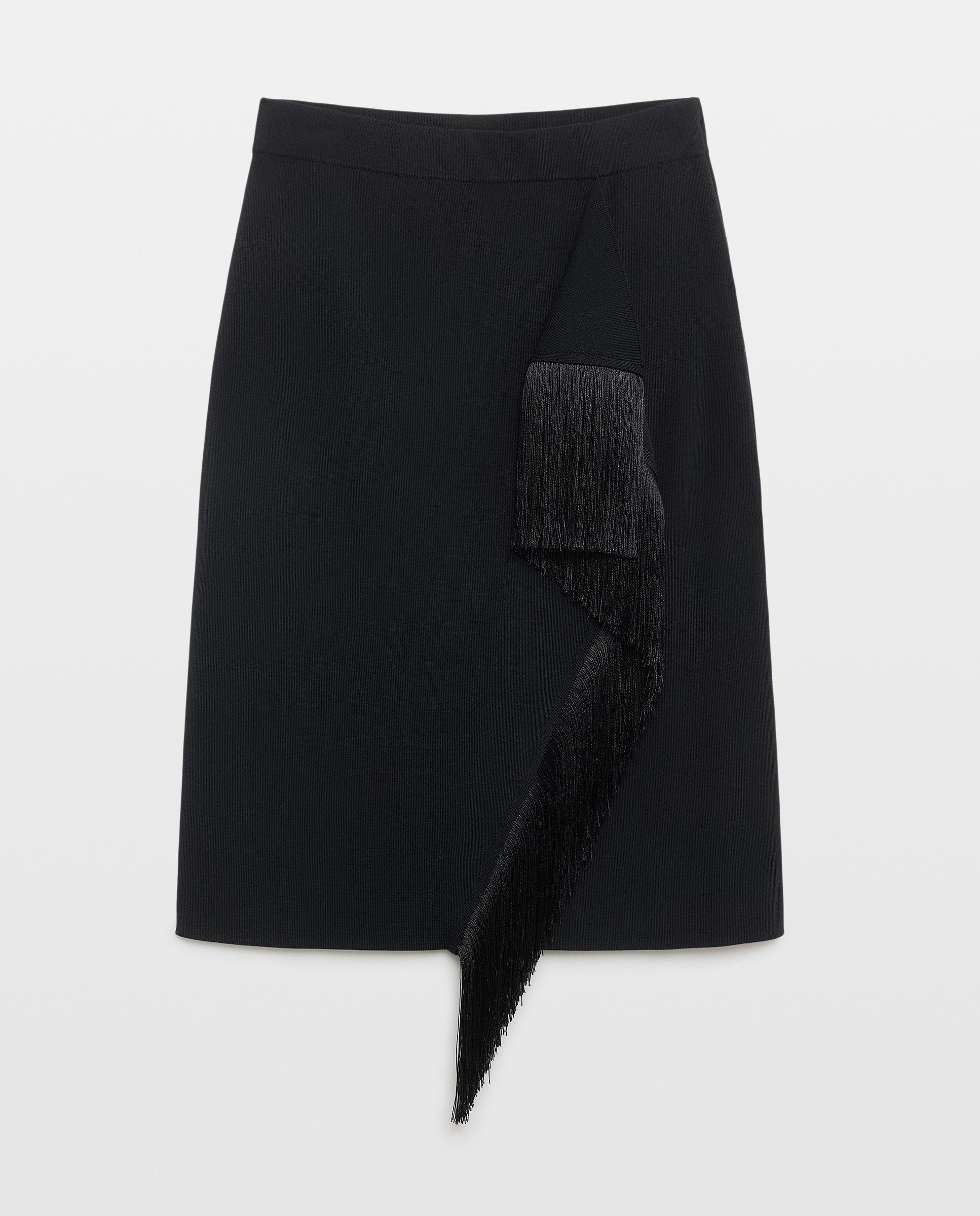 Falda fantasía tricot con flecos - Woman El Corte Inglés - Negro Negro-5