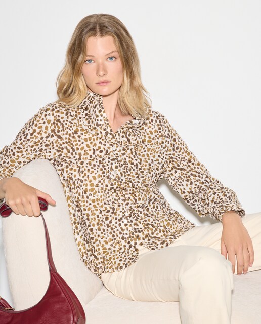 Imagen 0 de Blusa de mujer dobby de manga larga