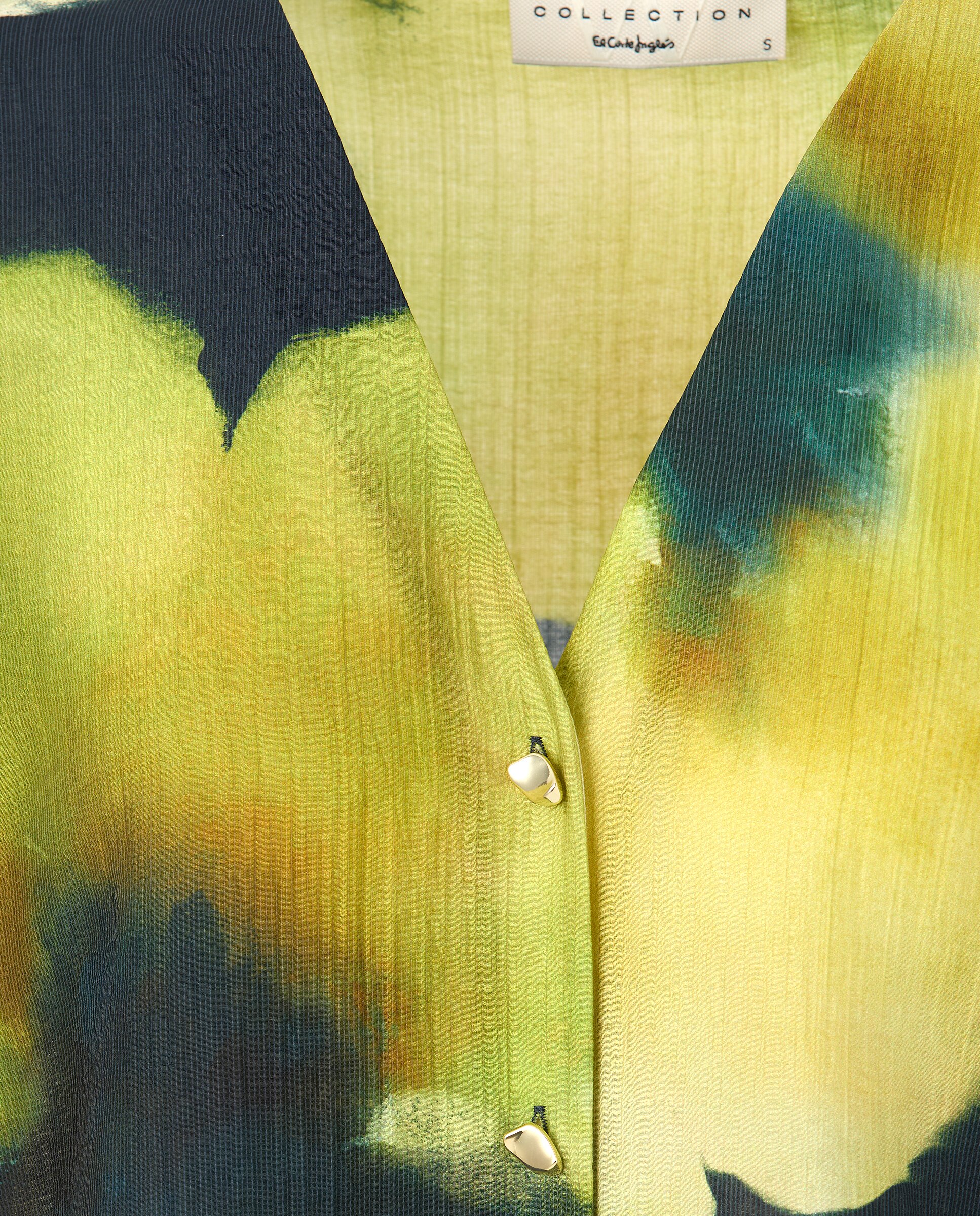 Blusa de Manga Comprida com Estampado Floral Verde-6