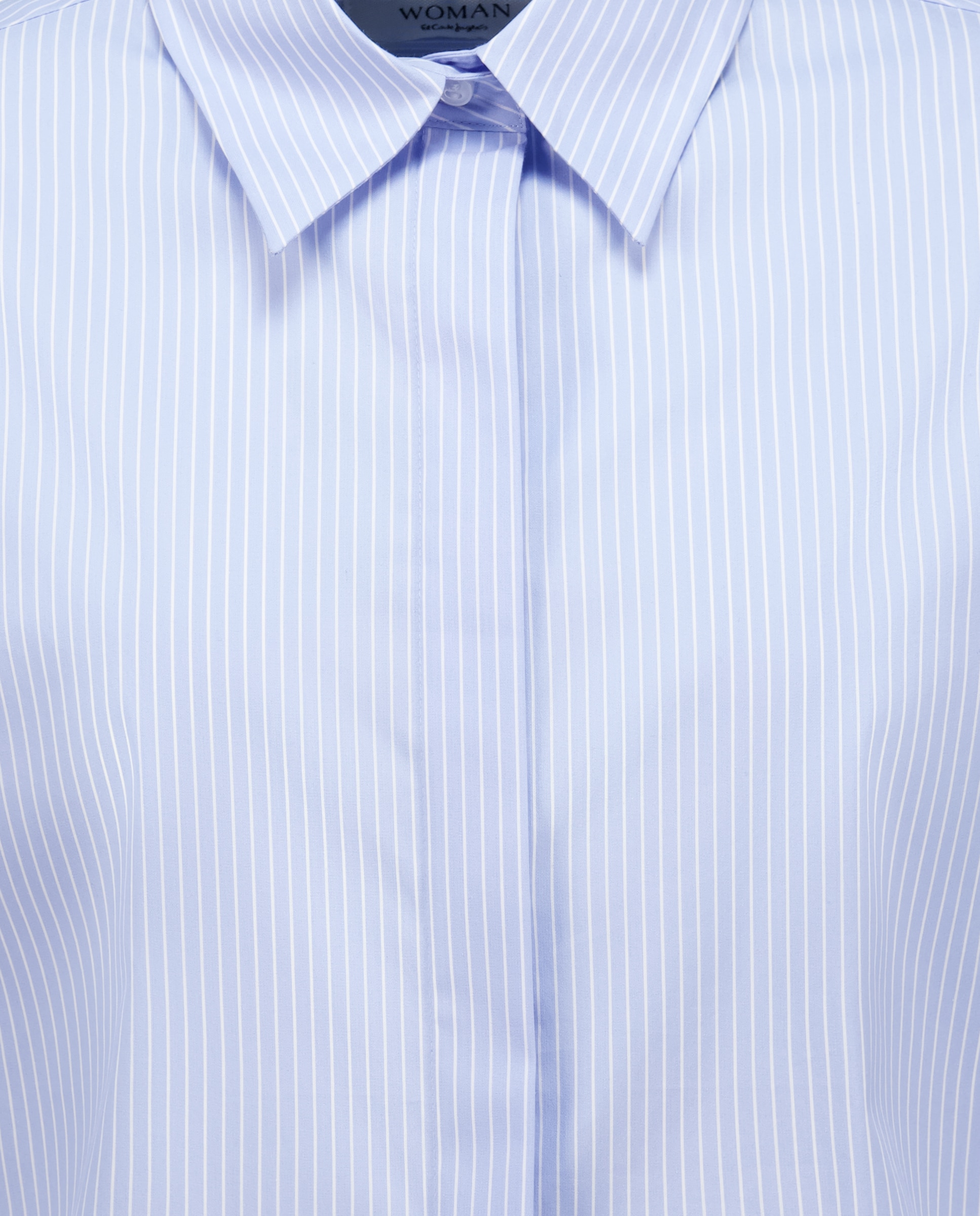 Blusa de Popelina com Manga Comprida Azul-5