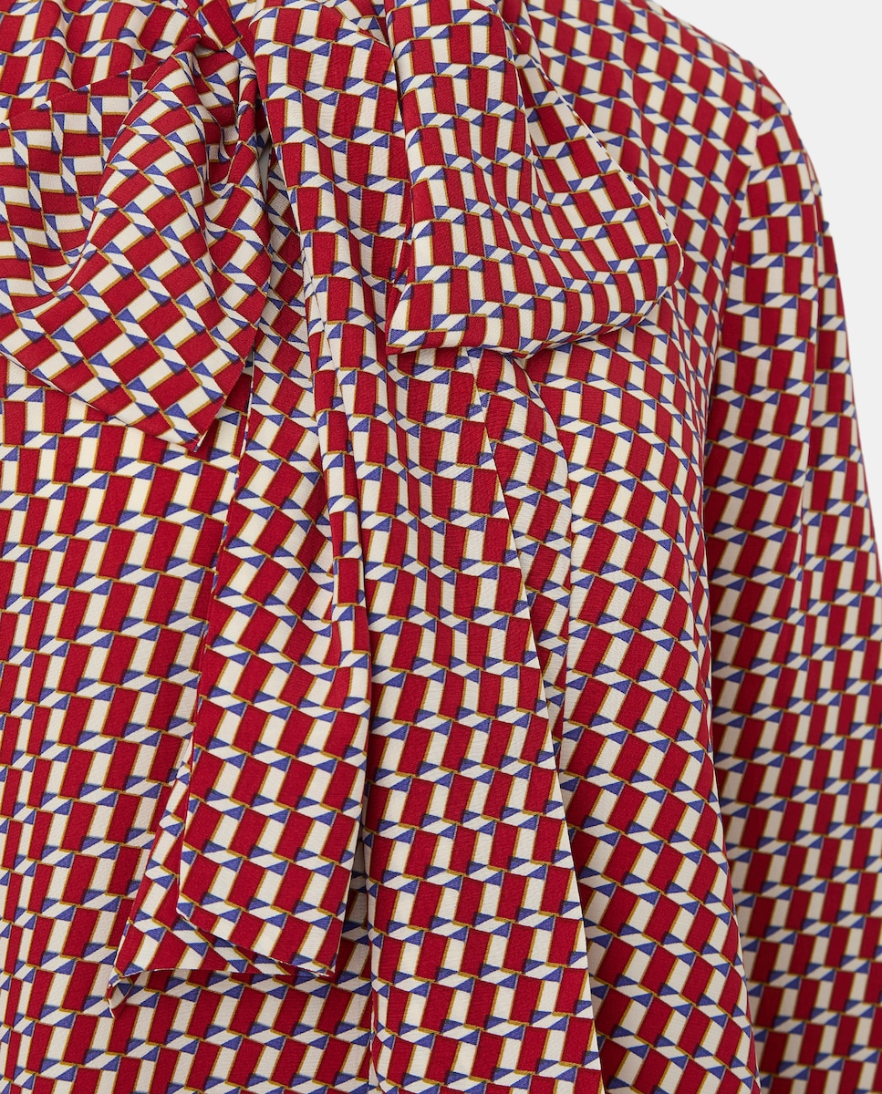 Top Estampado de Manga Comprida Vermelho-6