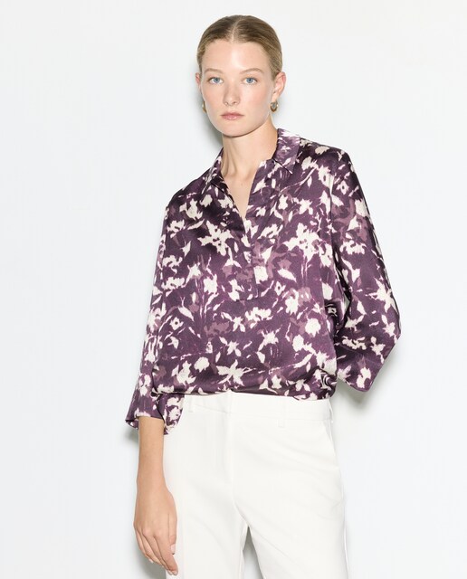 Imagen 0 de Blusa estampada de manga larga de mujer