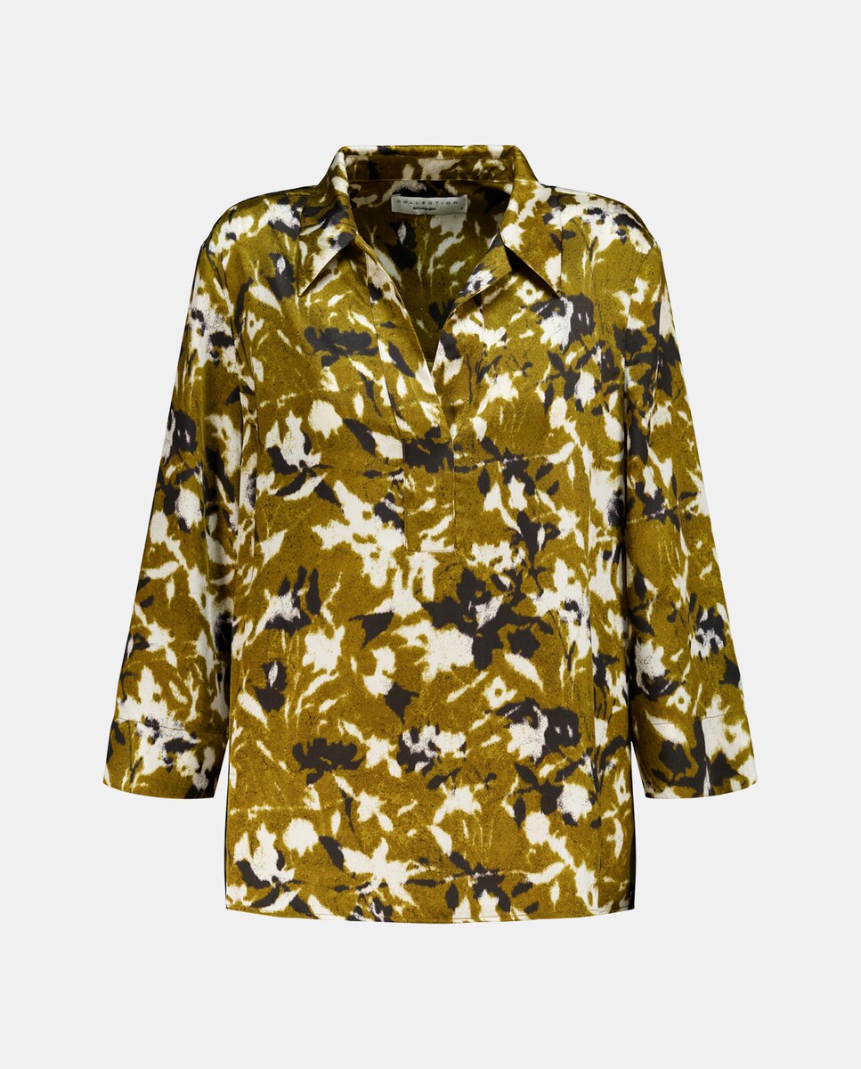 Blusa Estampada com Manga Comprida Branco-4